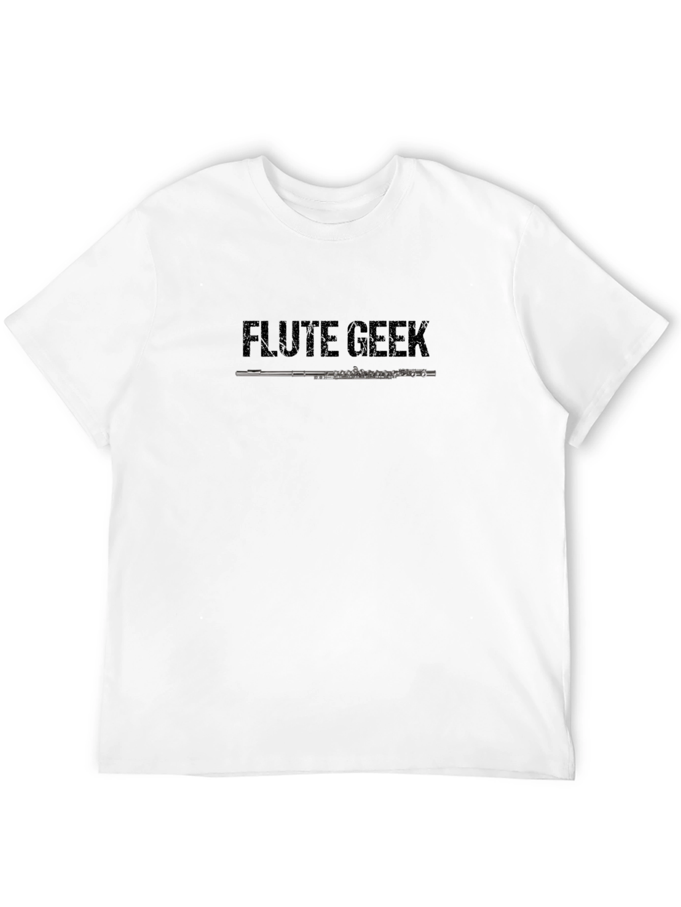 Black Flute Geek Graphic Tee - Musician's Humor T-Shirt view 12