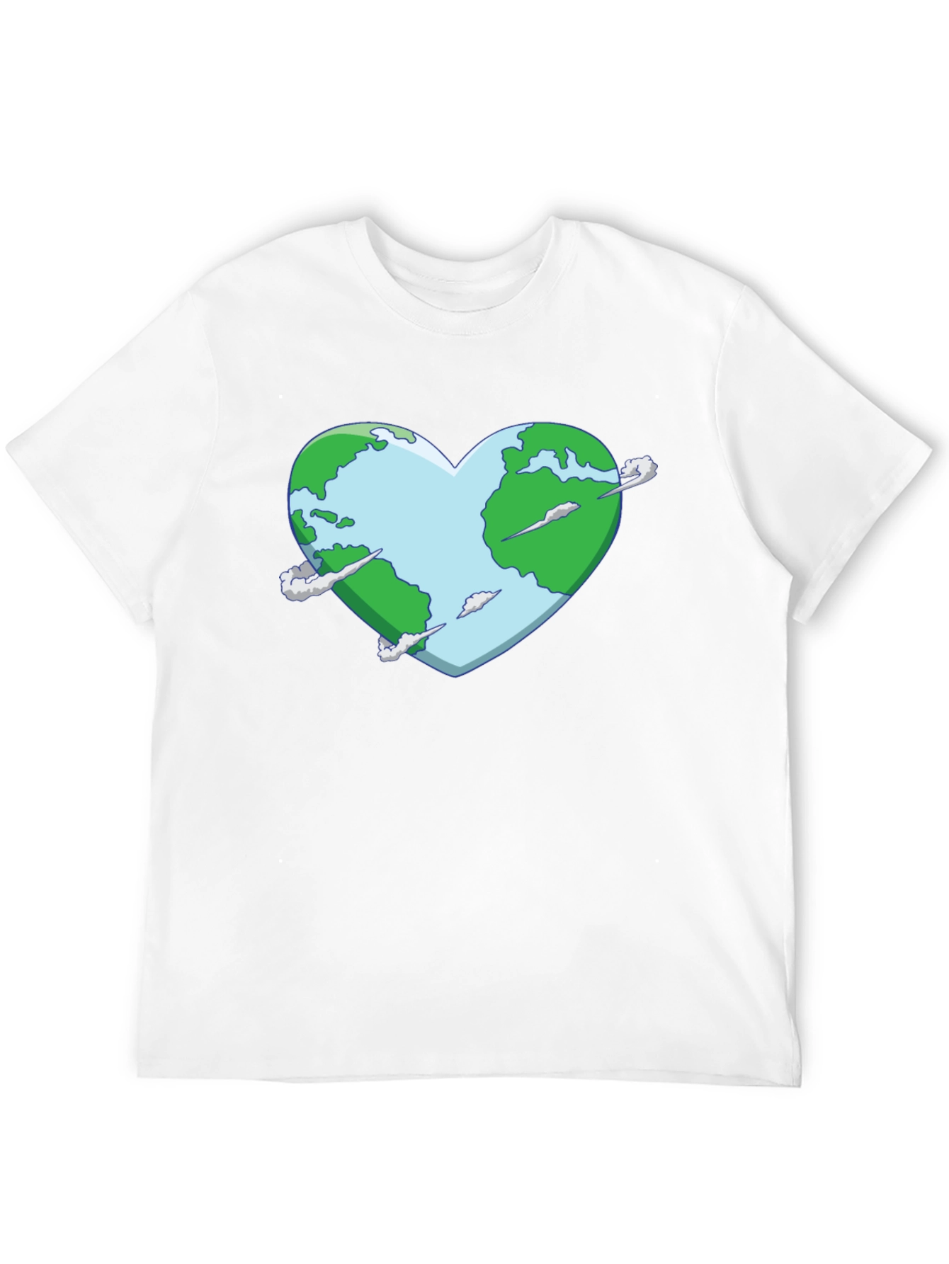 Black Earth Heart Graphic Tee - Black Cotton T-Shirt view 12