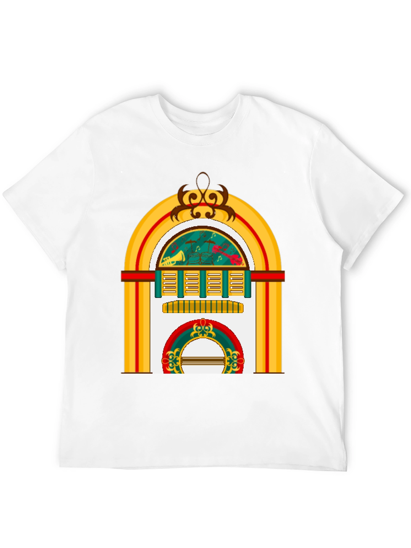 Black Retro Jukebox Graphic Tee - Musical Style view 12