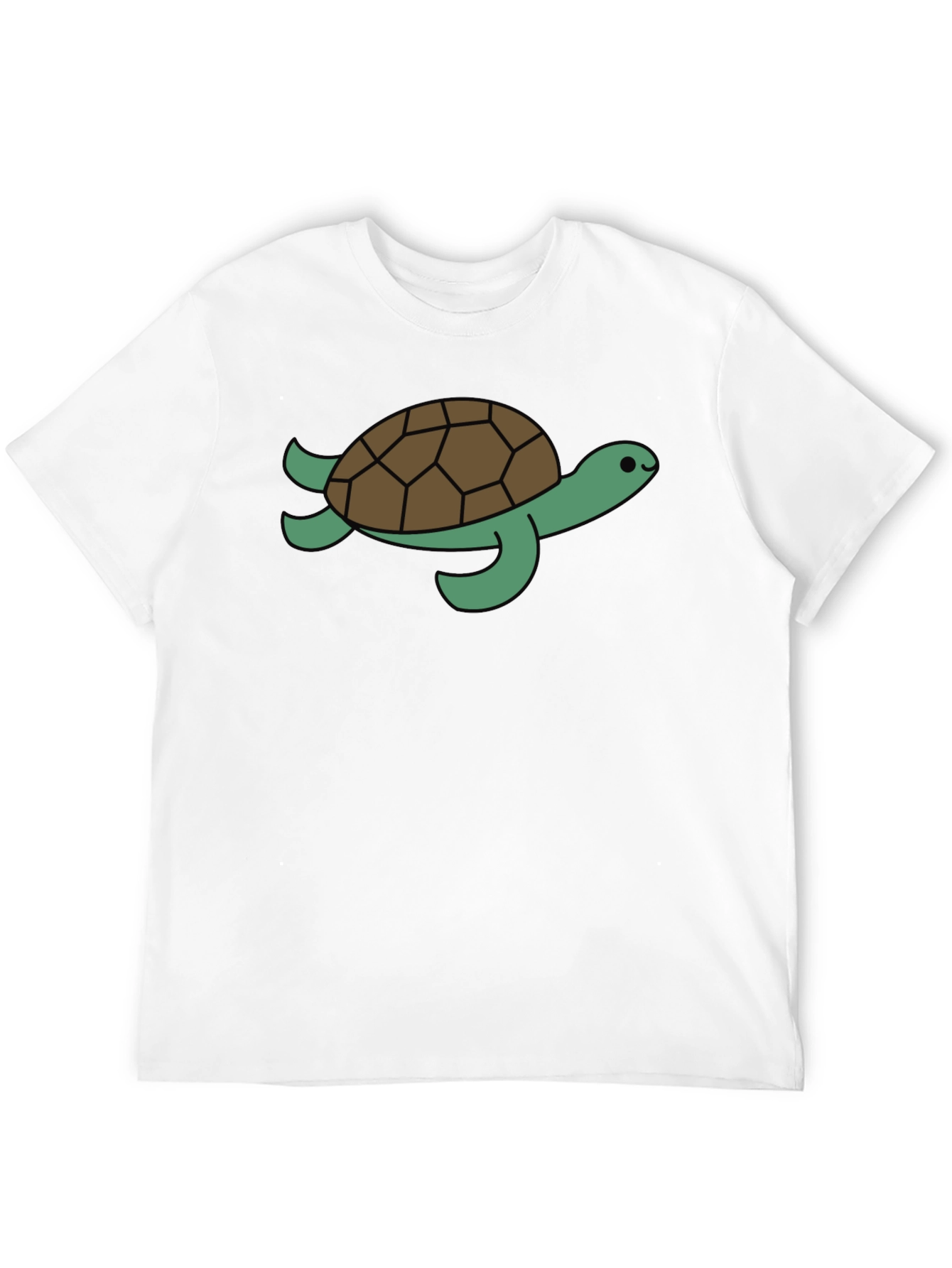 Black Sea Turtle Graphic Tee - Black Cotton T-Shirt view 12