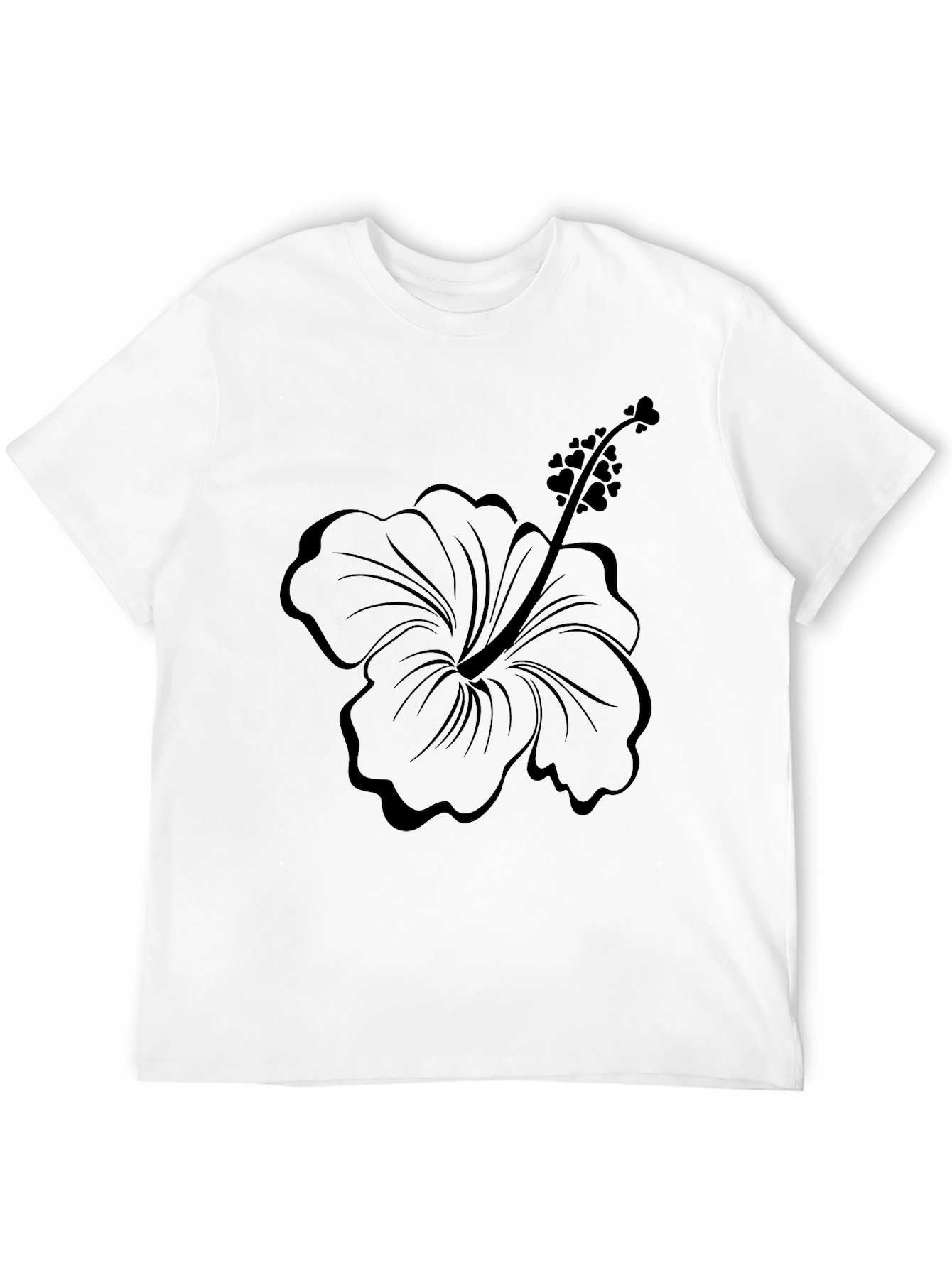 Black Men's Black Floral Graphic Tee view 12