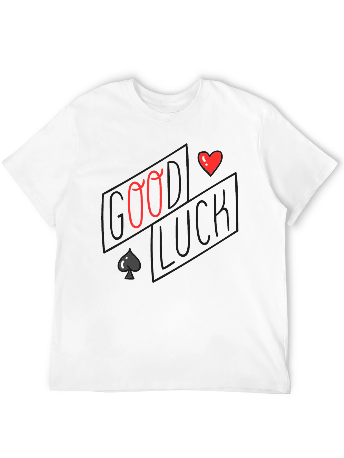 Black Good Luck Graphic Print T-Shirt view 12