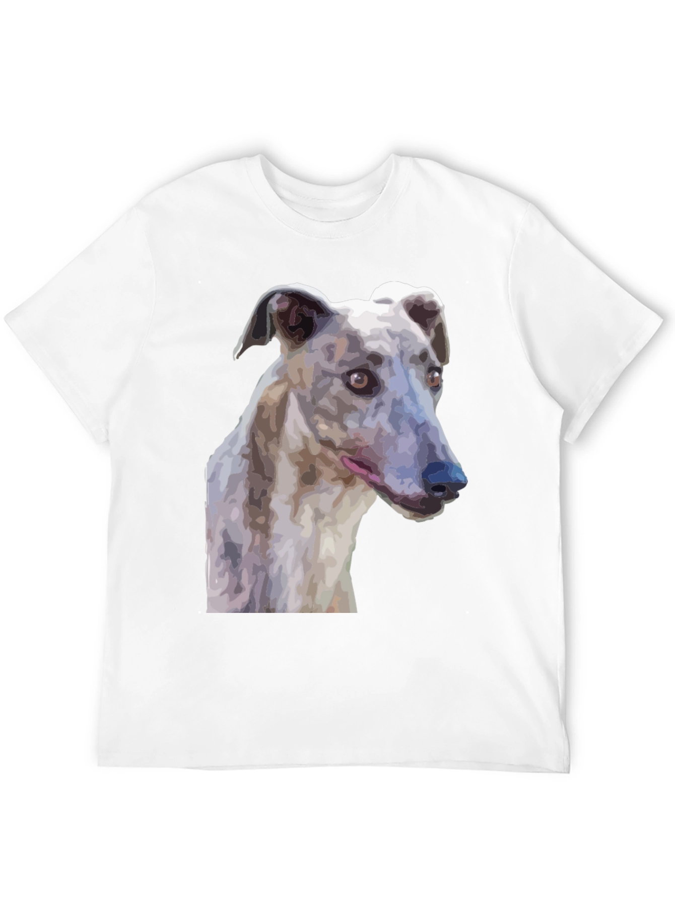 Black Greyhound Dog Graphic T-Shirt - Unisex Black Tee view 12