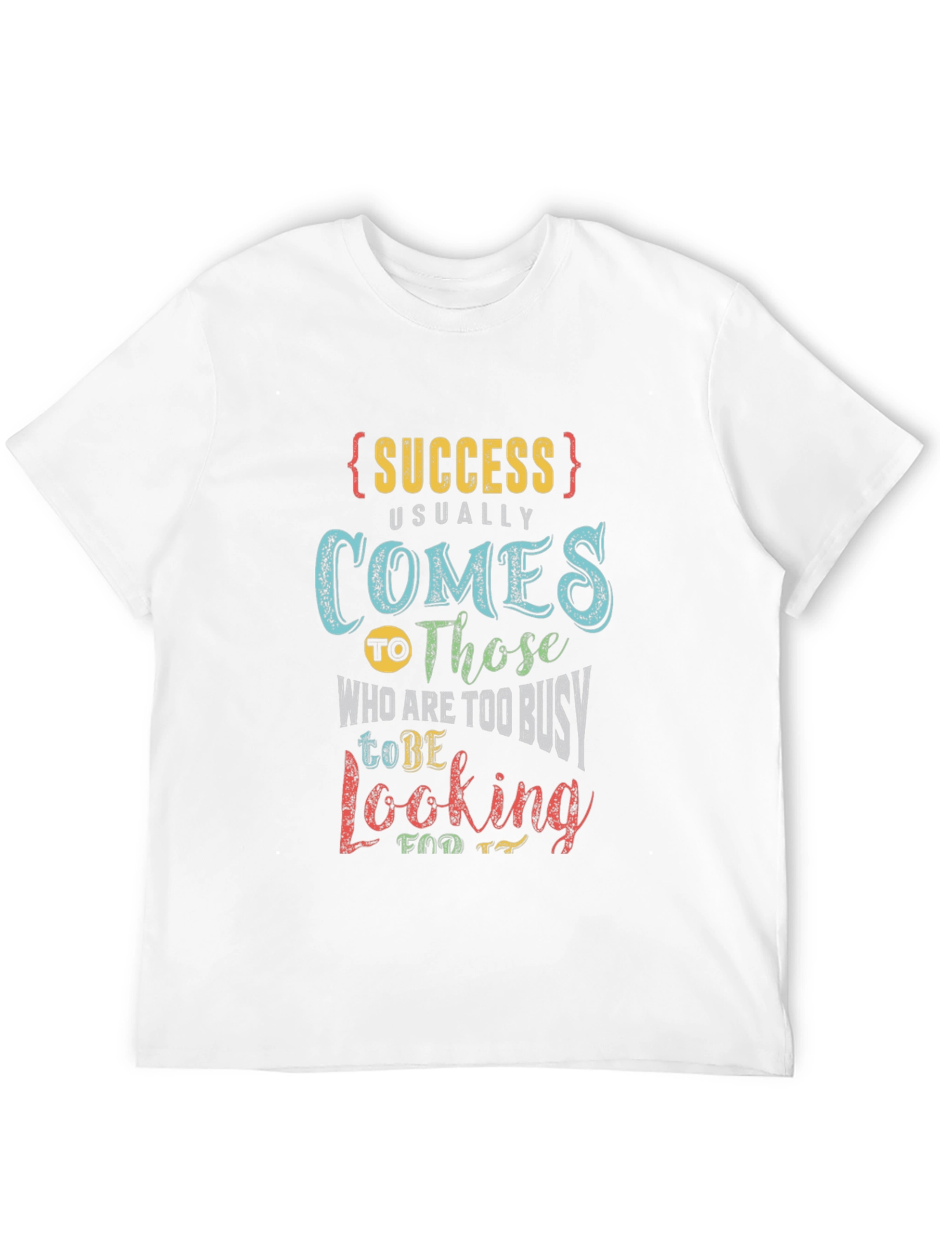 Black Success Busy Quote Black Graphic T-Shirt view 12