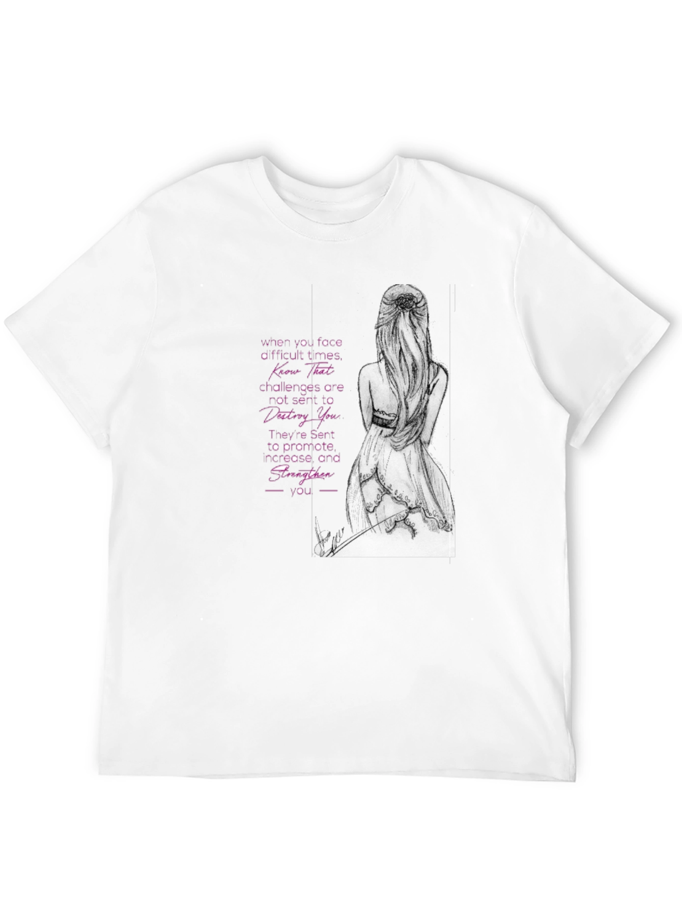 Black Inspirational Woman's Black T-Shirt view 12