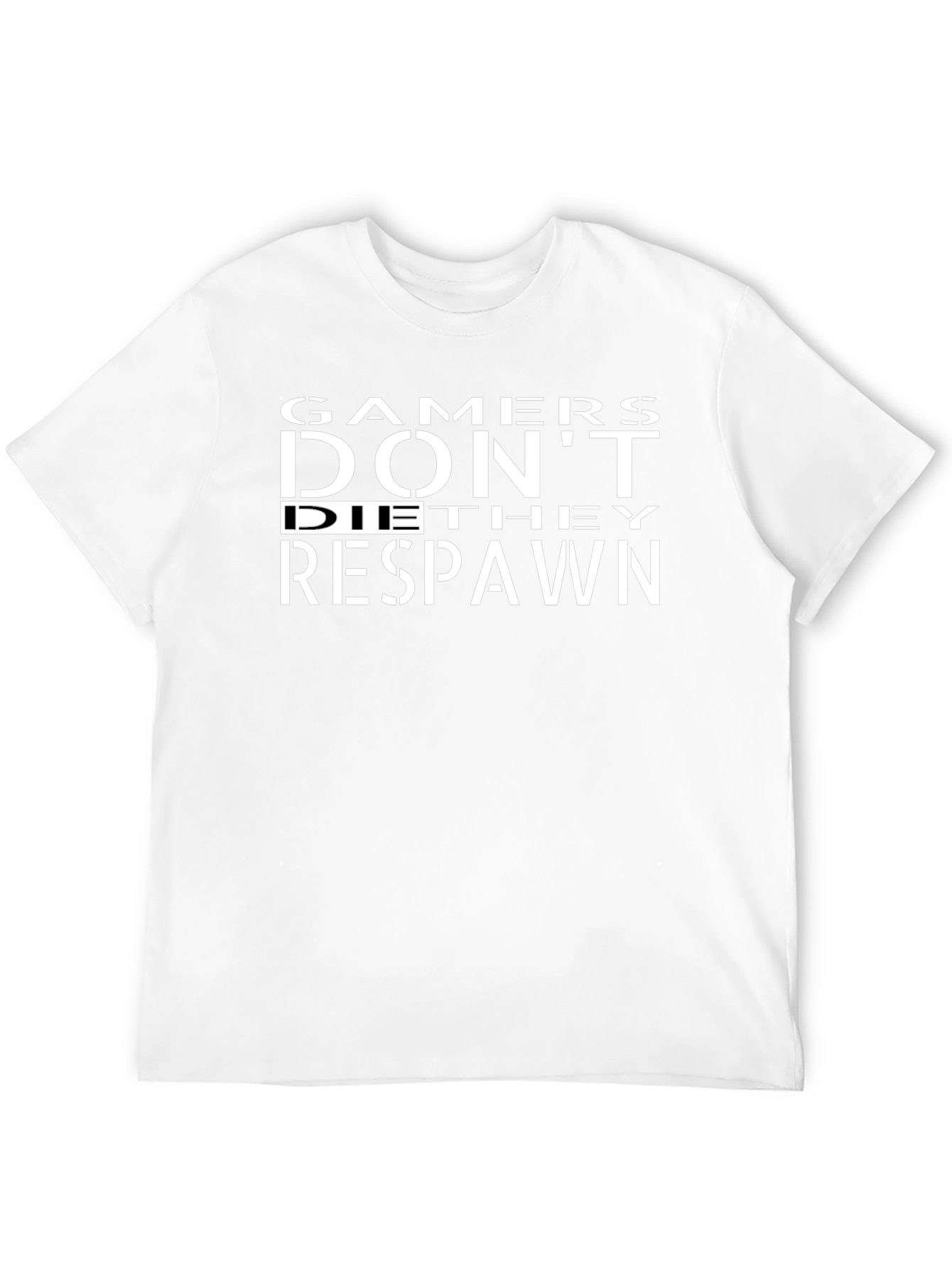 Black Gamers Don't Die They Respawn Black T-Shirt view 12