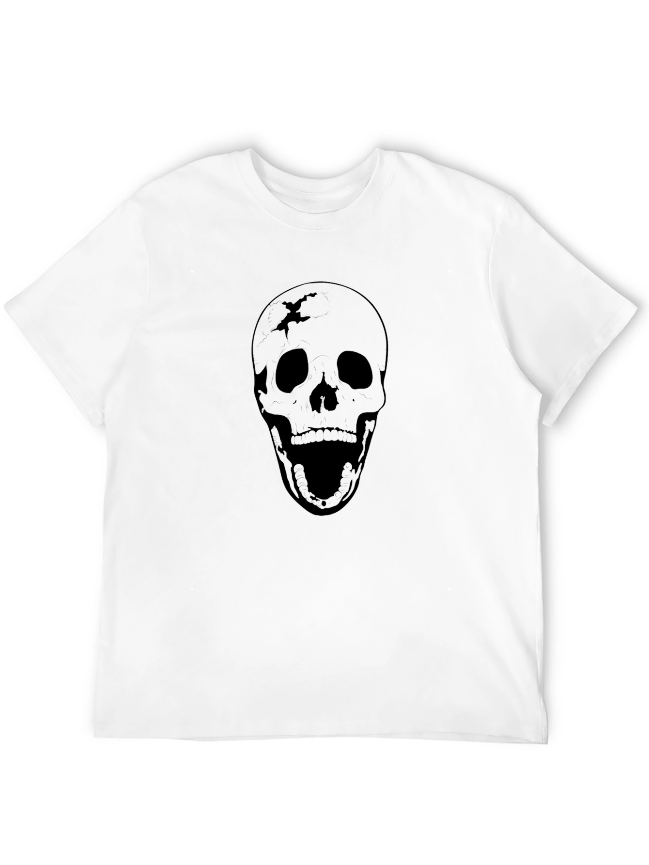 Black Skull Graphic Black T-Shirt view 12