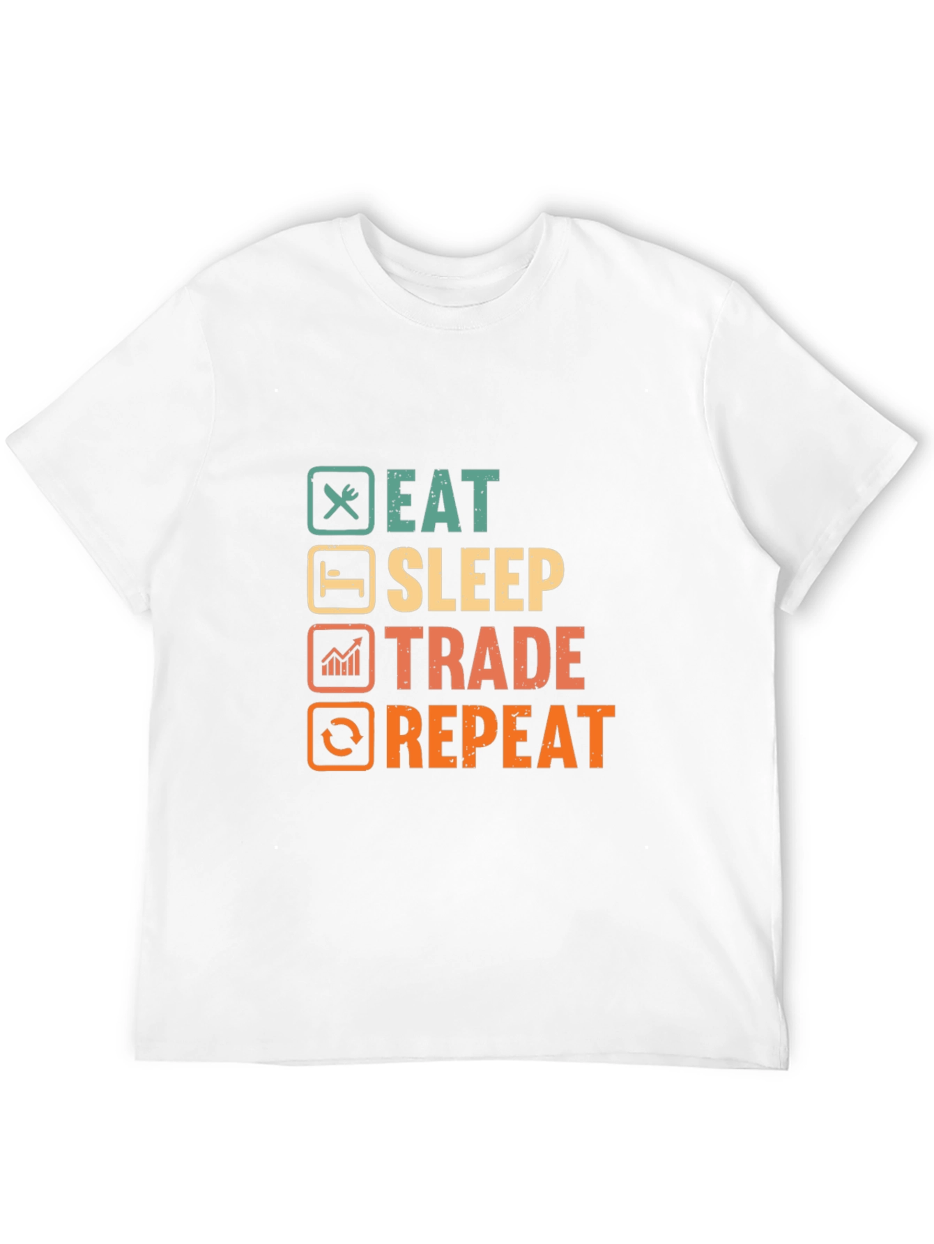 Black Eat Sleep Trade Repeat T-Shirt view 12