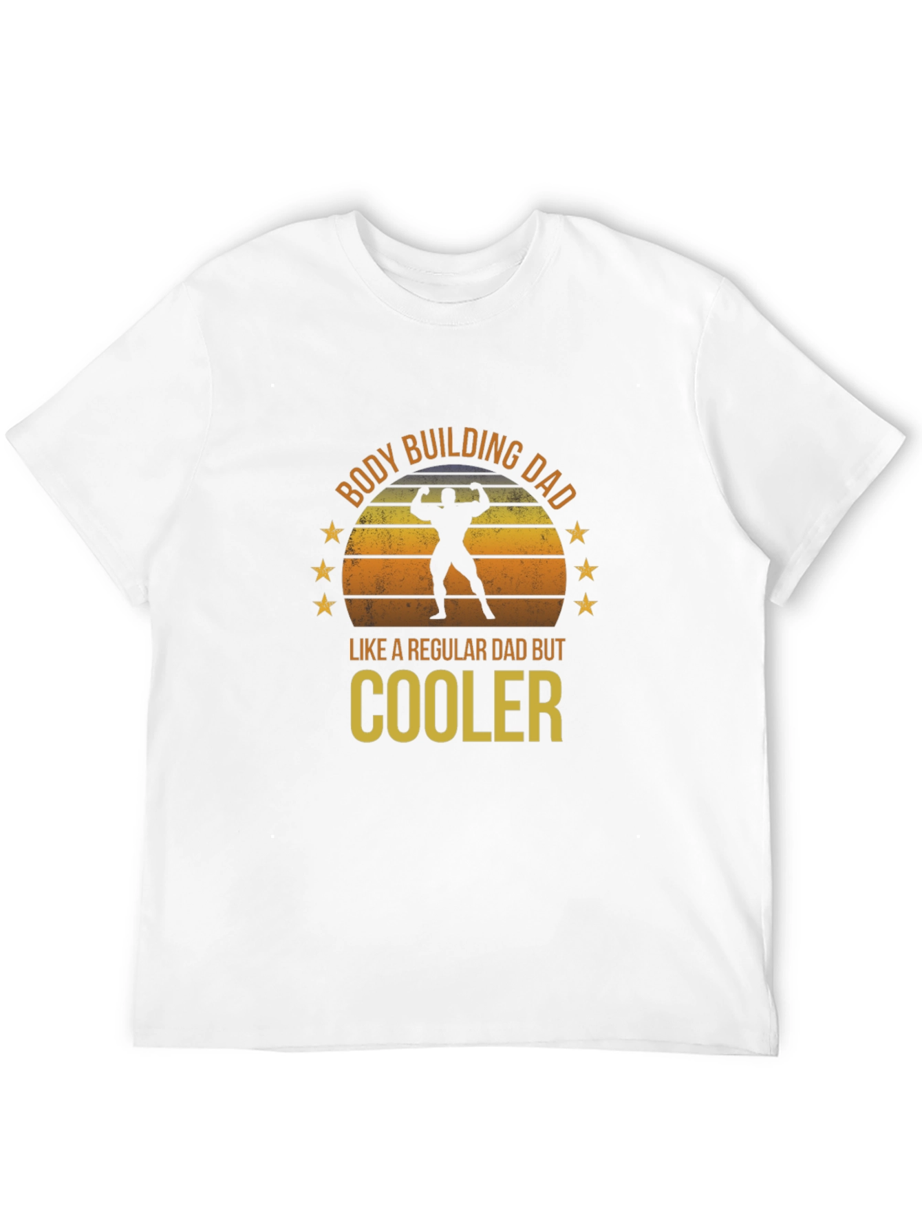 Black Bodybuilding Dad T-Shirt - Cooler Than Regular Dads! view 12