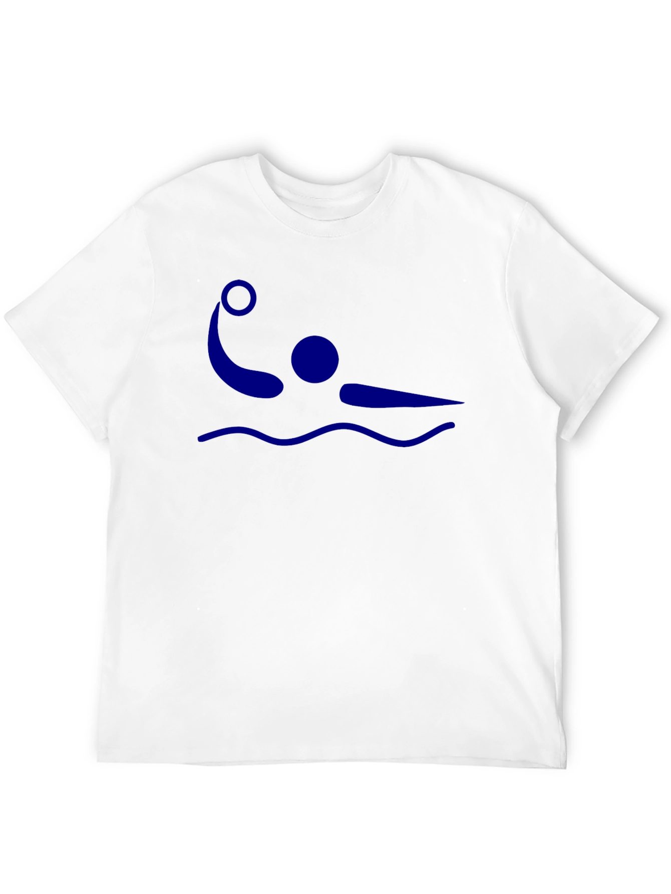 Black Water Polo Player Graphic T-Shirt view 12