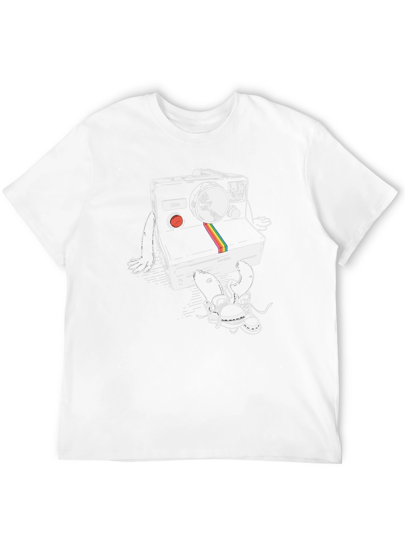 Black Retro Camera Graphic T-Shirt view 12