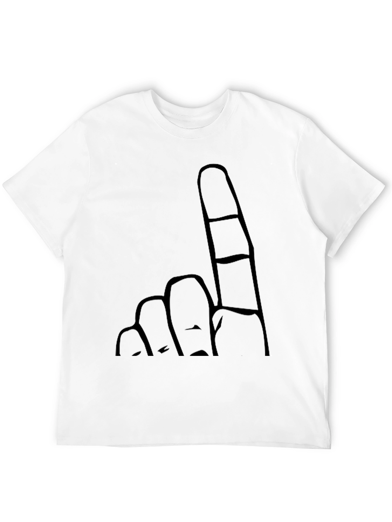 Black Black T-Shirt with Finger Graphic view 12