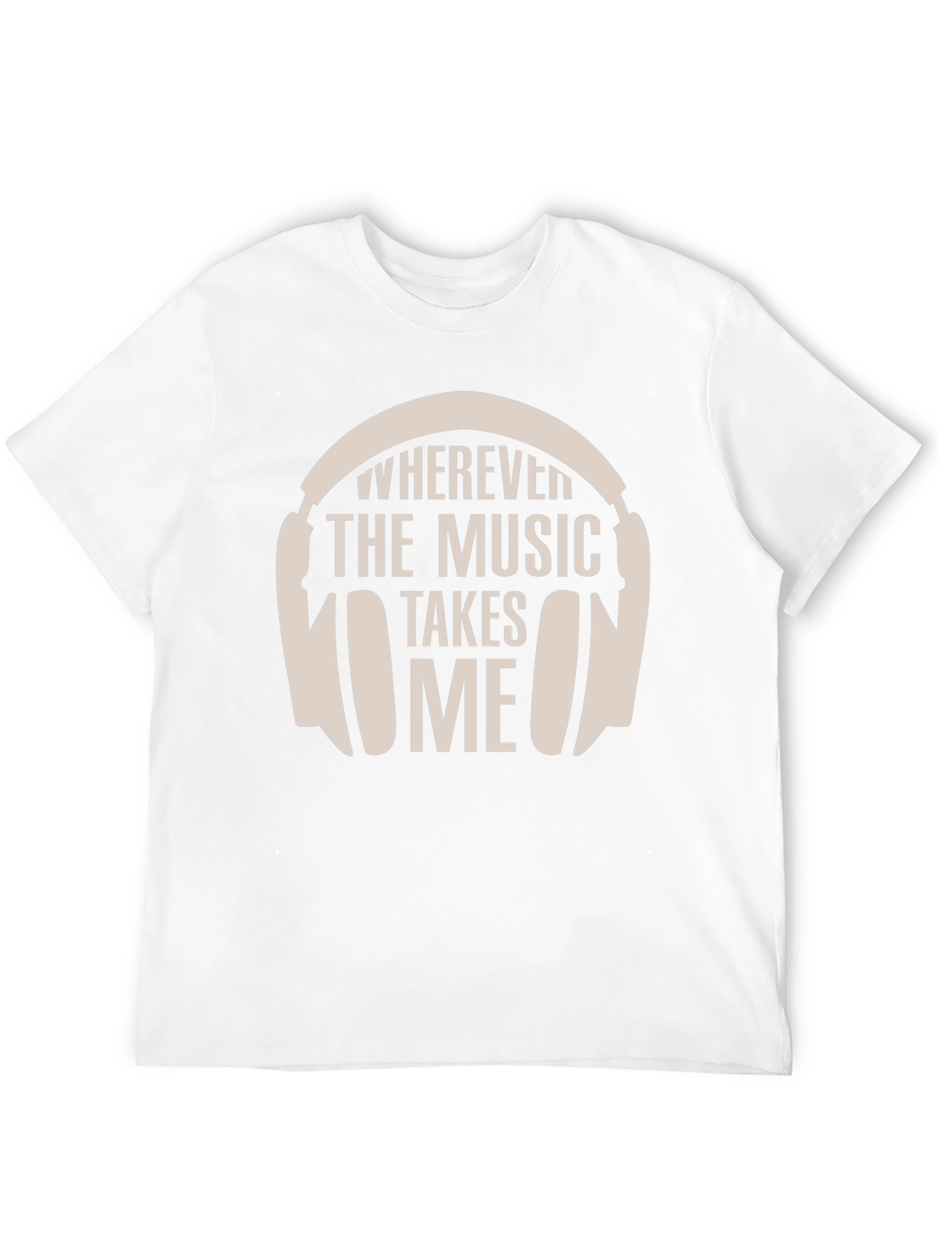 Black Wherever the Music Takes Me T-Shirt view 12