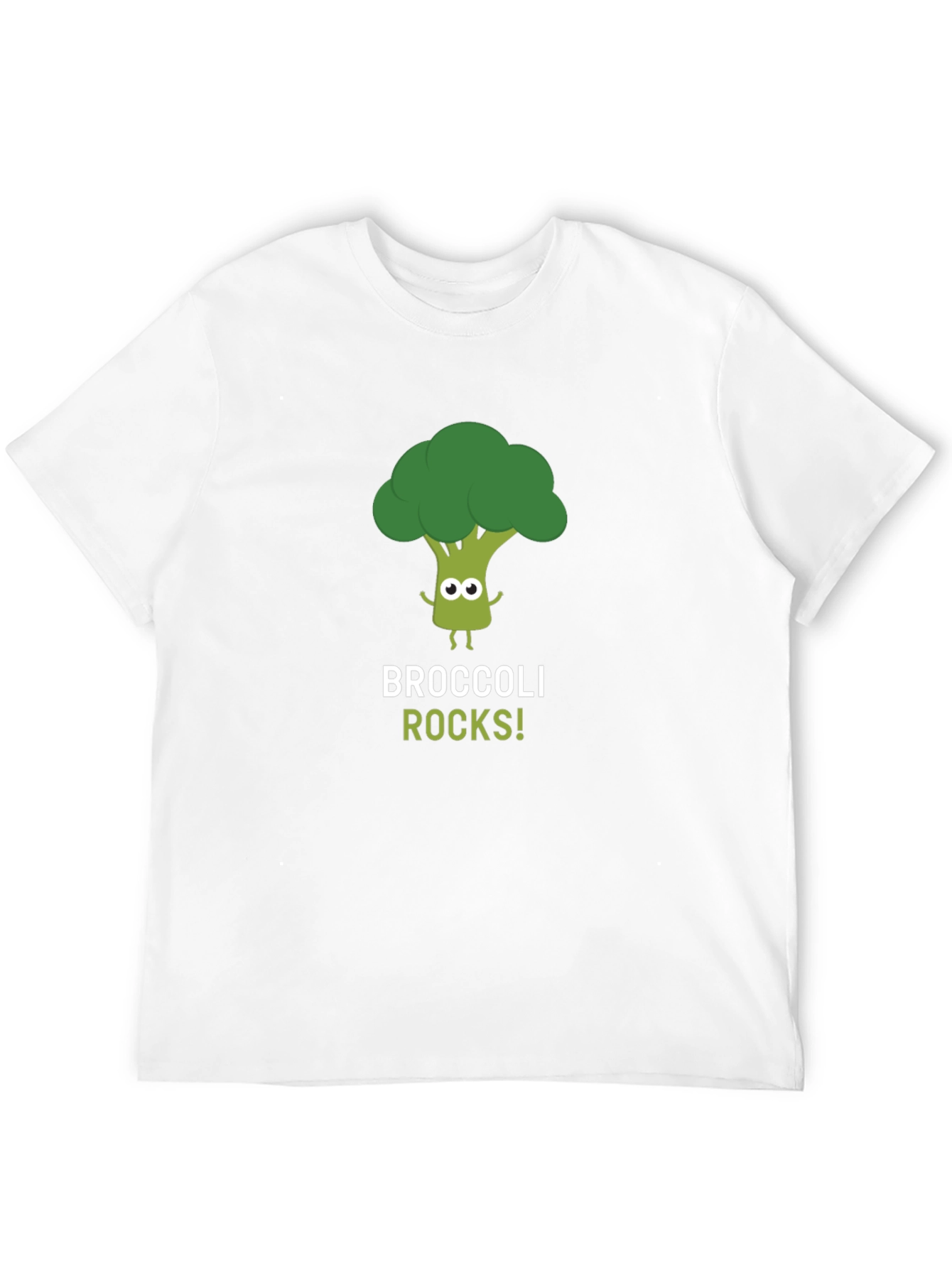 Black Broccoli Rocks Graphic Tee - Black Cotton T-Shirt view 12