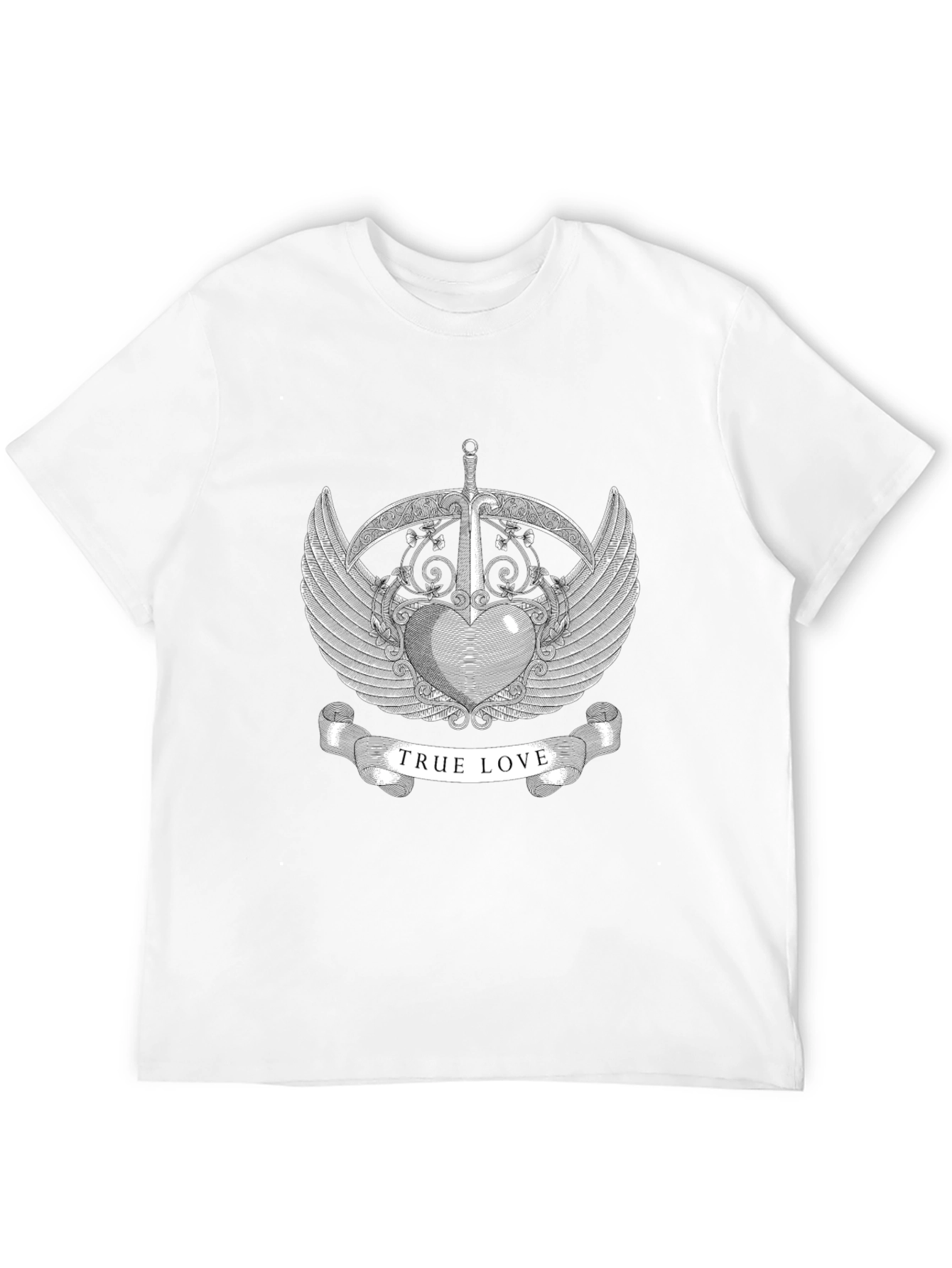 Black True Love Graphic Tee - Black view 12