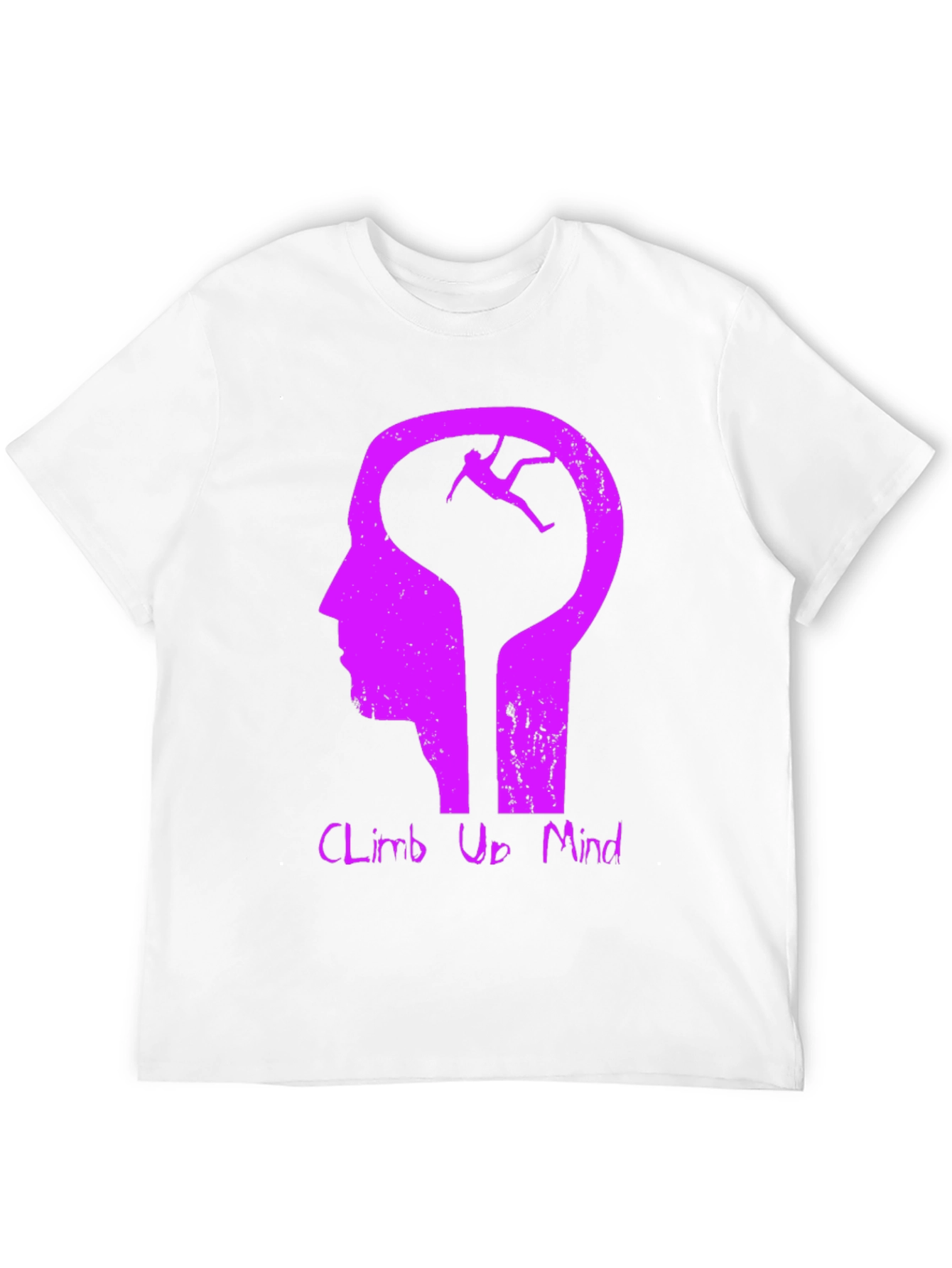 Black Climb Up Mind Graphic Tee - Black Cotton Blend view 12