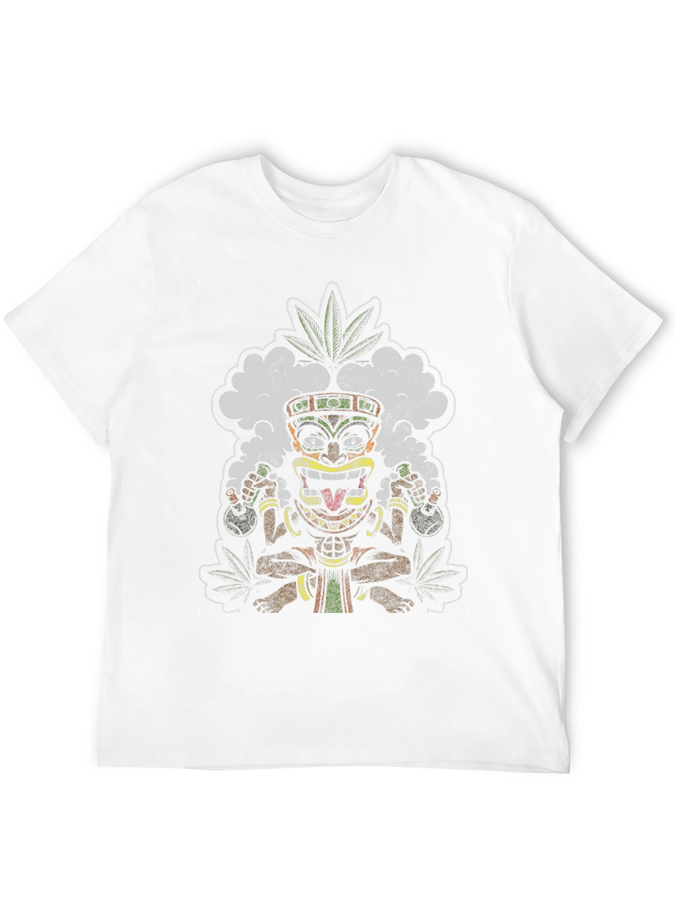 Black Tiki Mask Novelty Graphic T-Shirt view 12