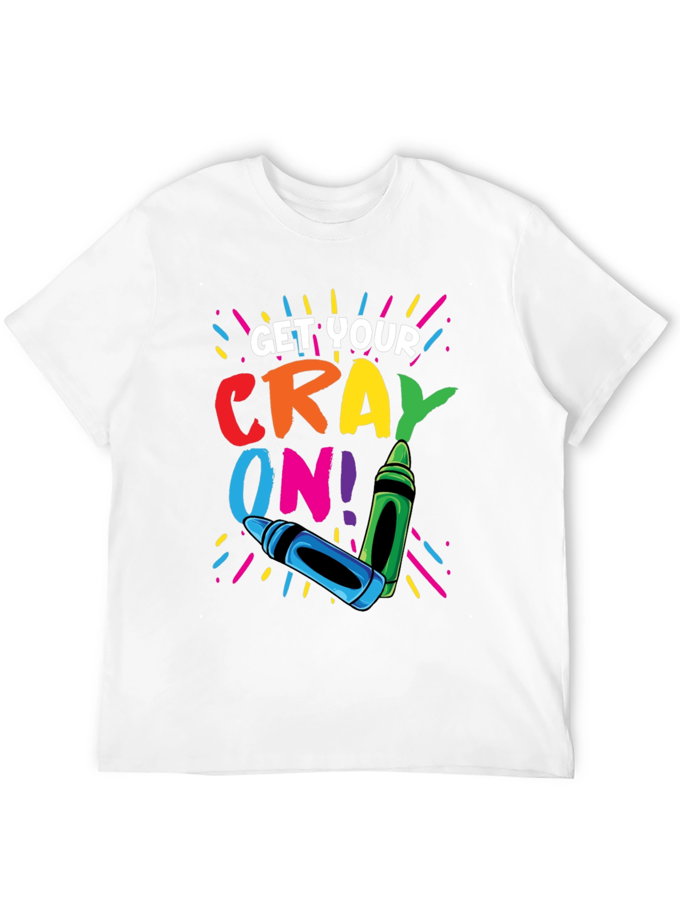 Black Get Your Crayon On! Graphic T-Shirt view 12
