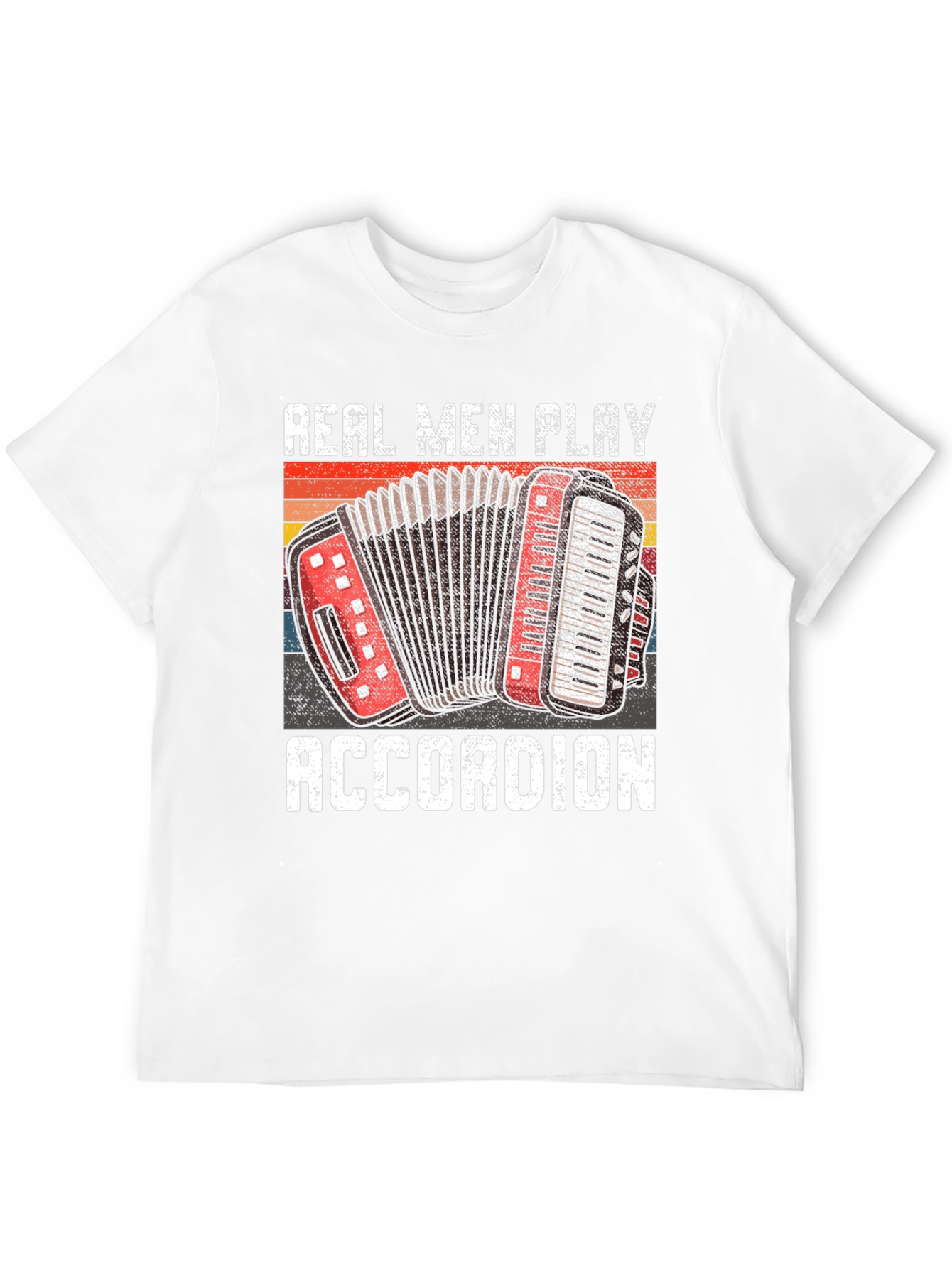 Black Real Men Play Accordion Graphic Tee - Musician Gift view 12