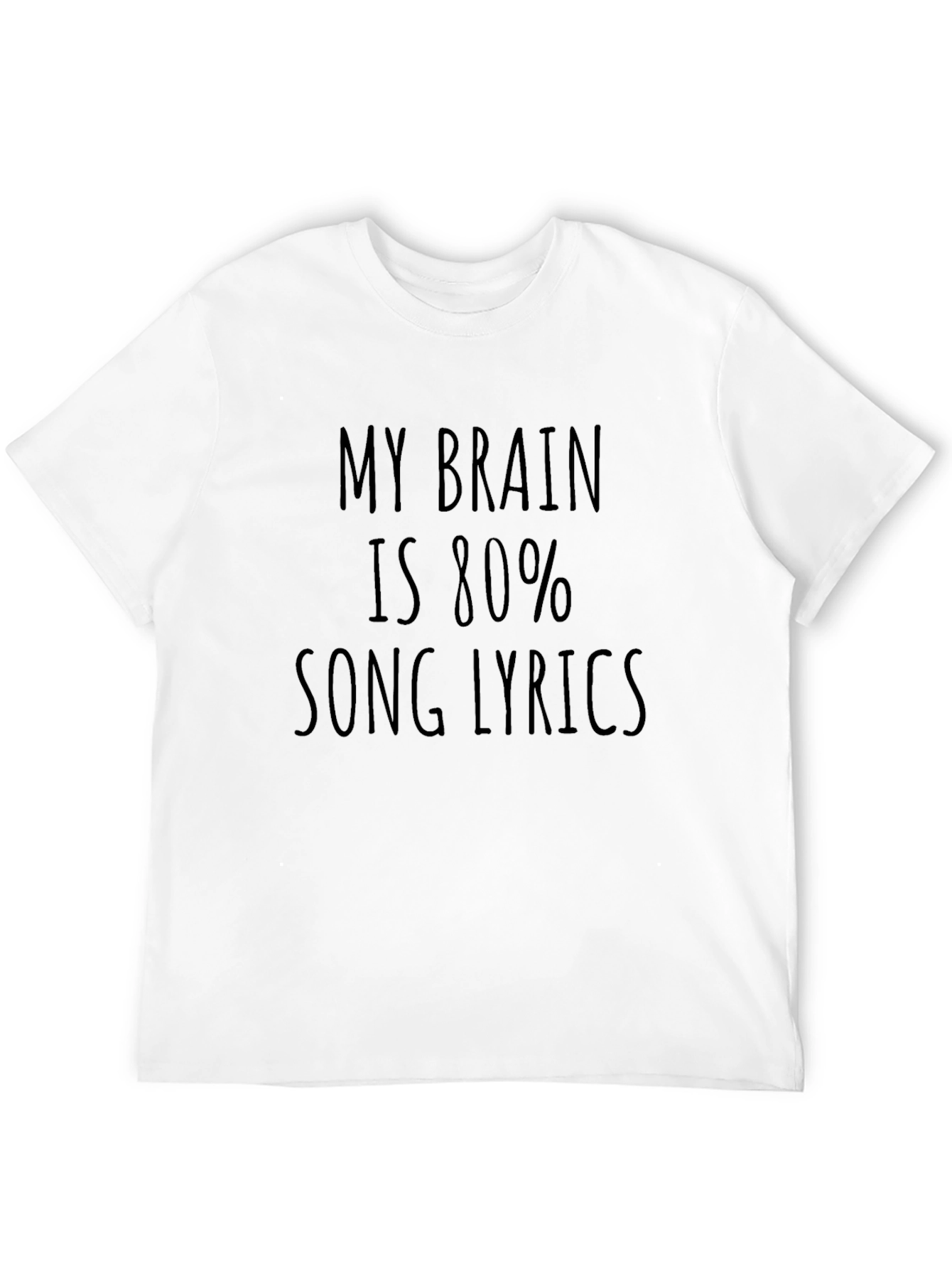 Black My Brain is 80% Song Lyrics T-Shirt view 12