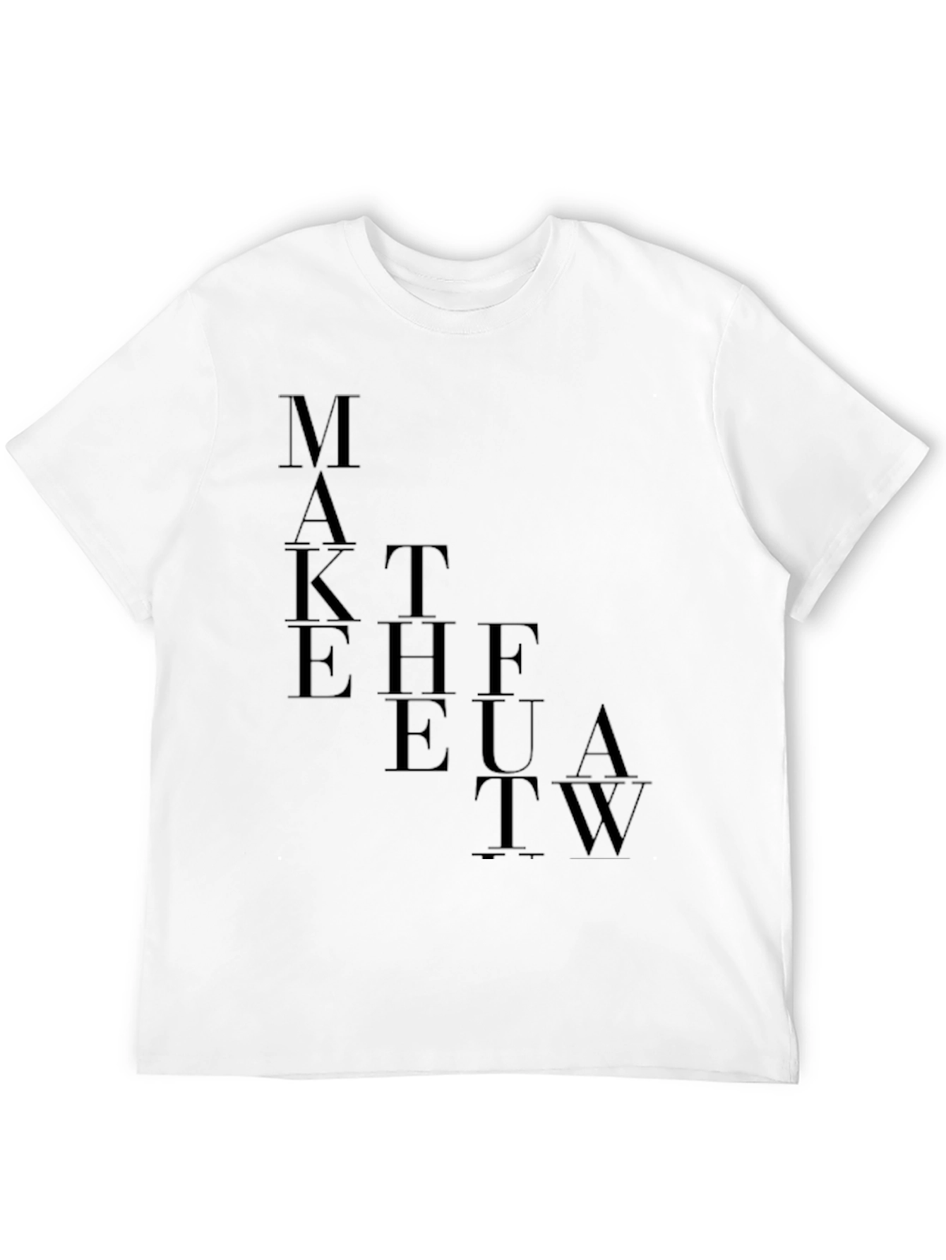 Black Modern Graphic Tee - Make the Future Work view 12