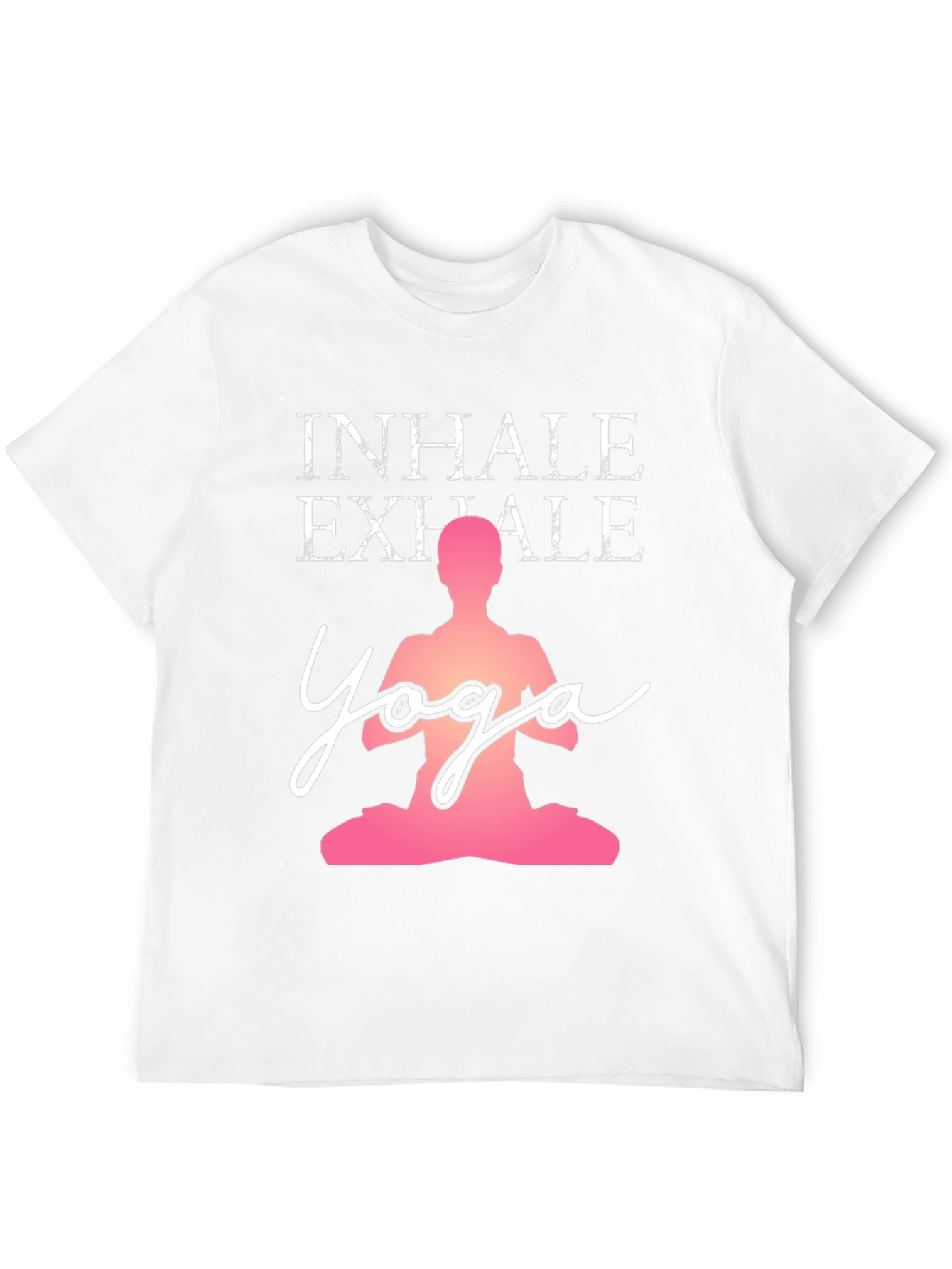Black Yoga Inhale Exhale Graphic T-Shirt view 12