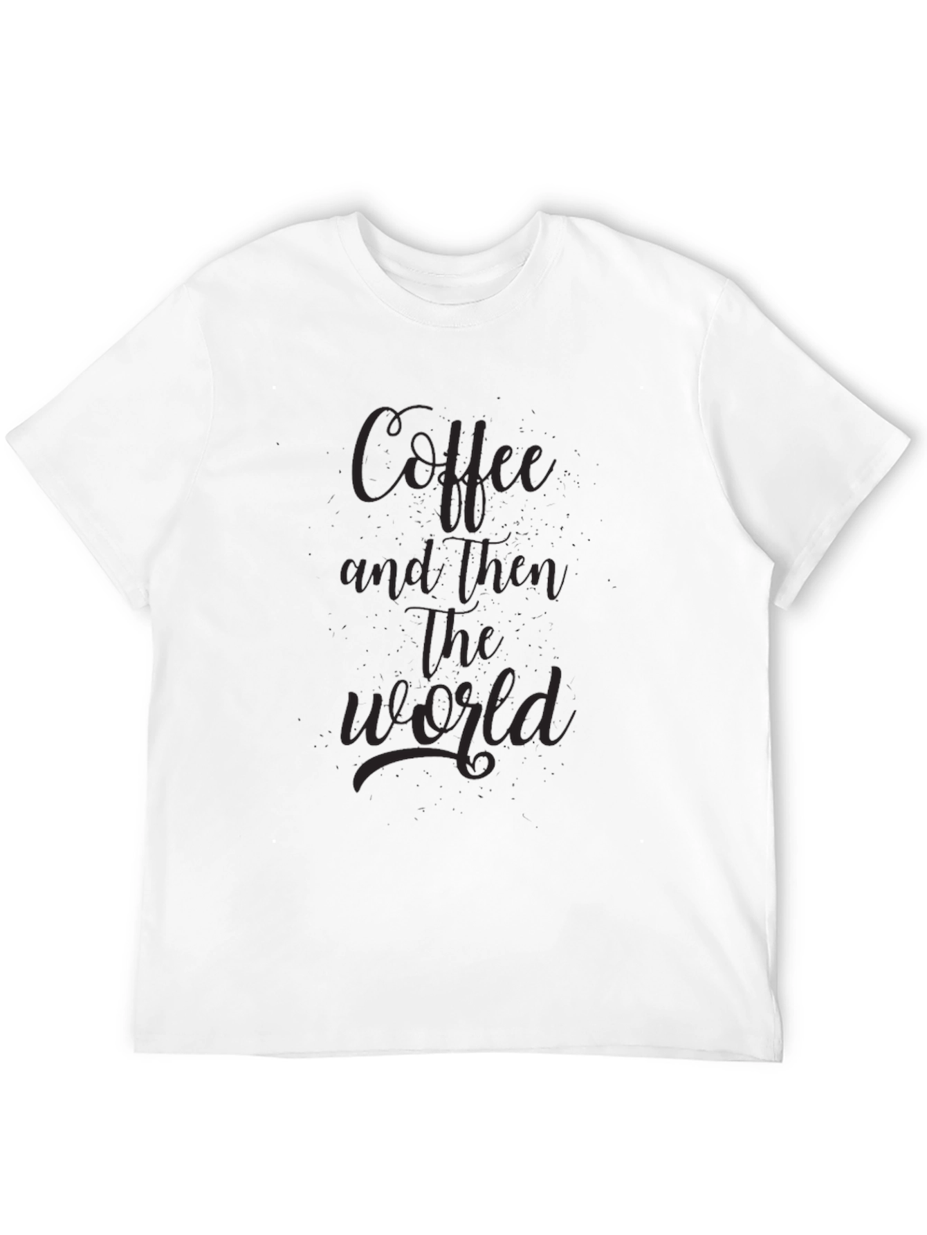 Black Coffee and Then the World T-Shirt - Black view 12