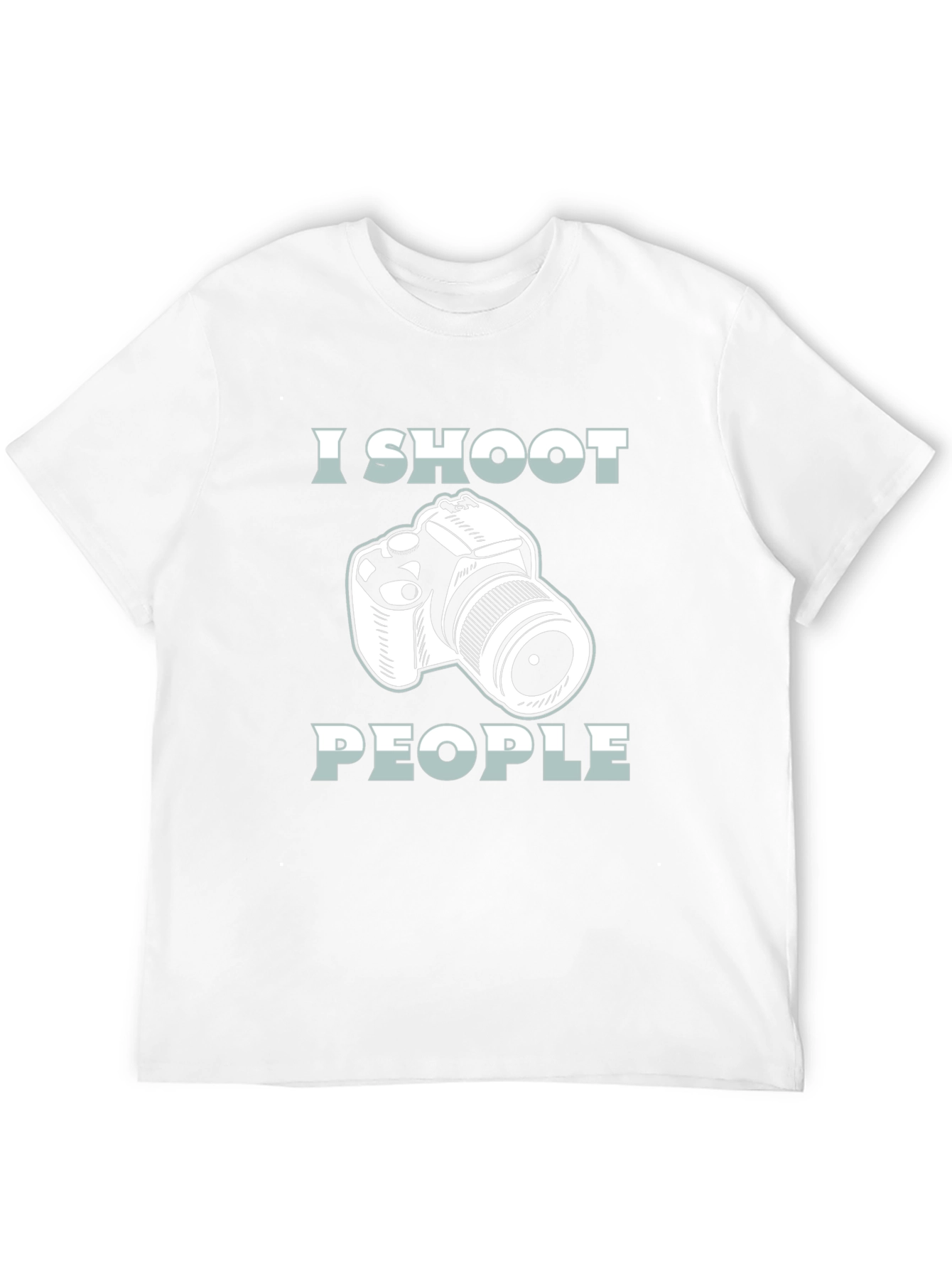 Black I Shoot People Camera Graphic T-Shirt view 12