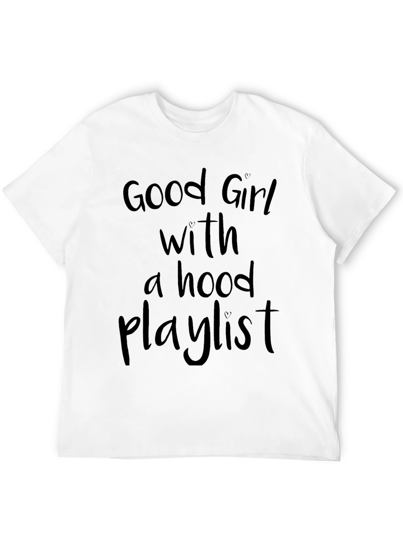 Black Good Girl Hood Playlist Graphic Tee view 12