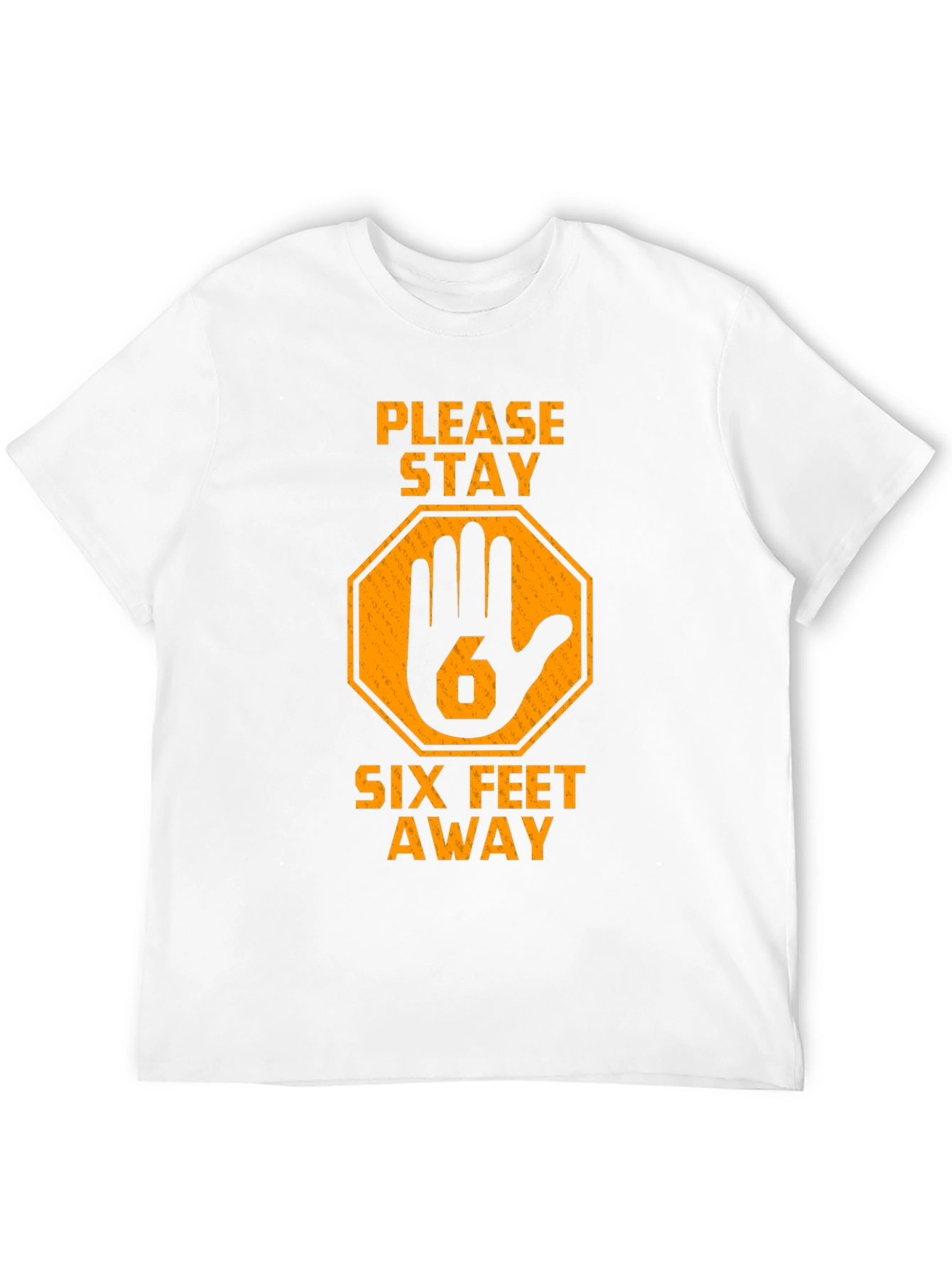 Black Stay Away Six Feet T-Shirt view 12