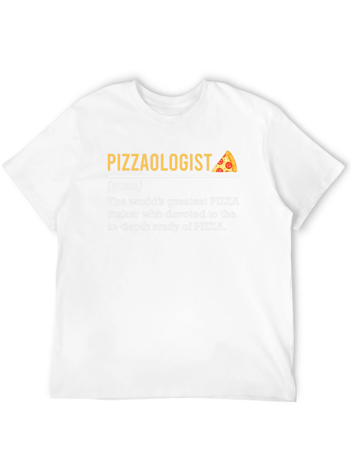 Black Pizzaologist Definition Black T-Shirt view 12