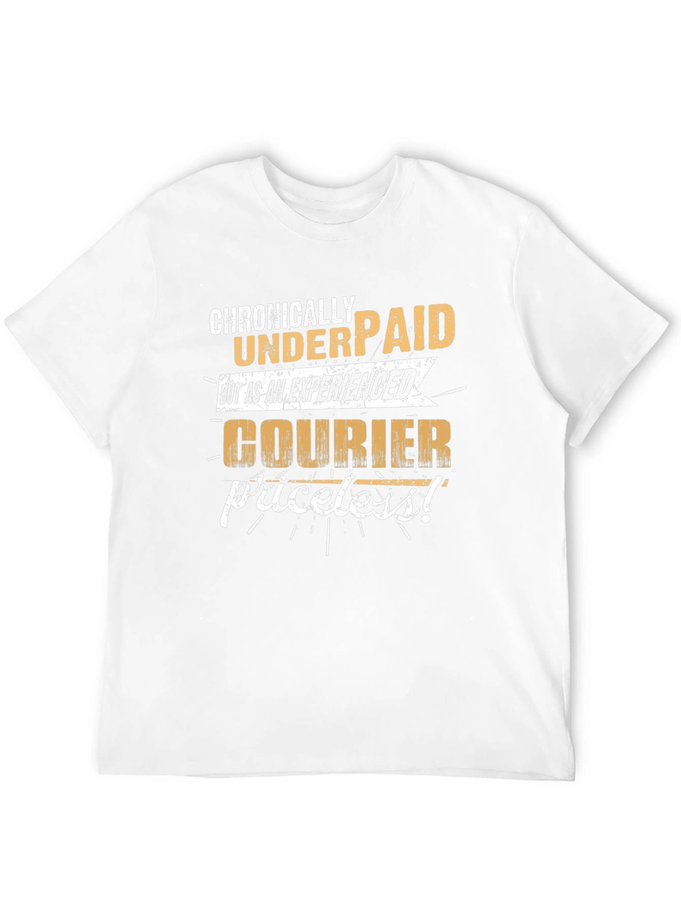 Black Chronically Underpaid Courier Graphic T-Shirt view 12