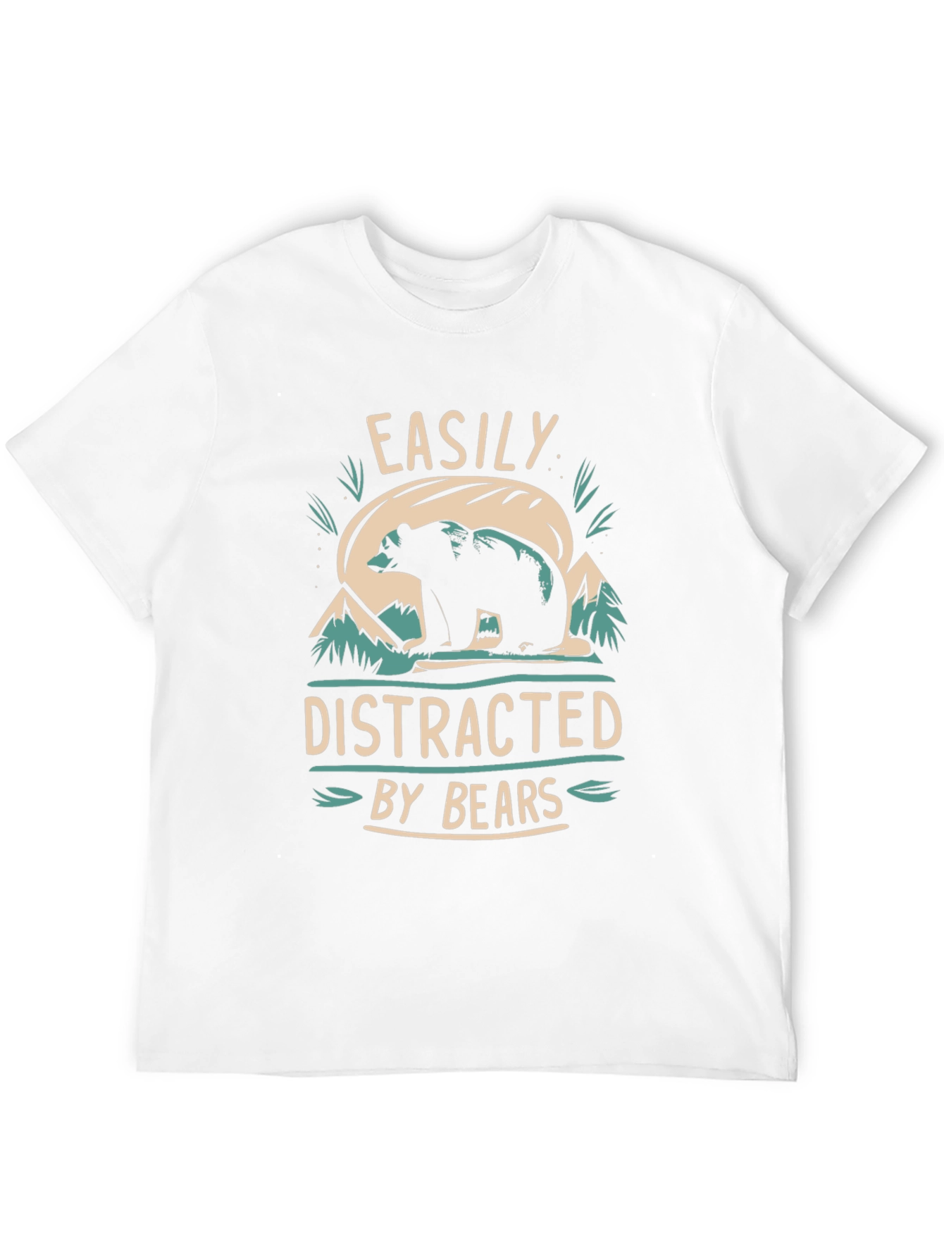 Black Easily Distracted By Bears Graphic T-Shirt view 12