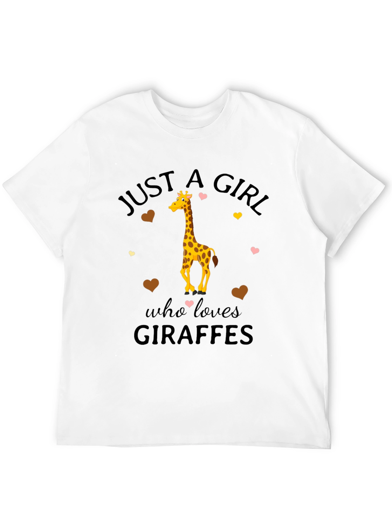 Black Just A Girl Who Loves Giraffes T-Shirt view 12