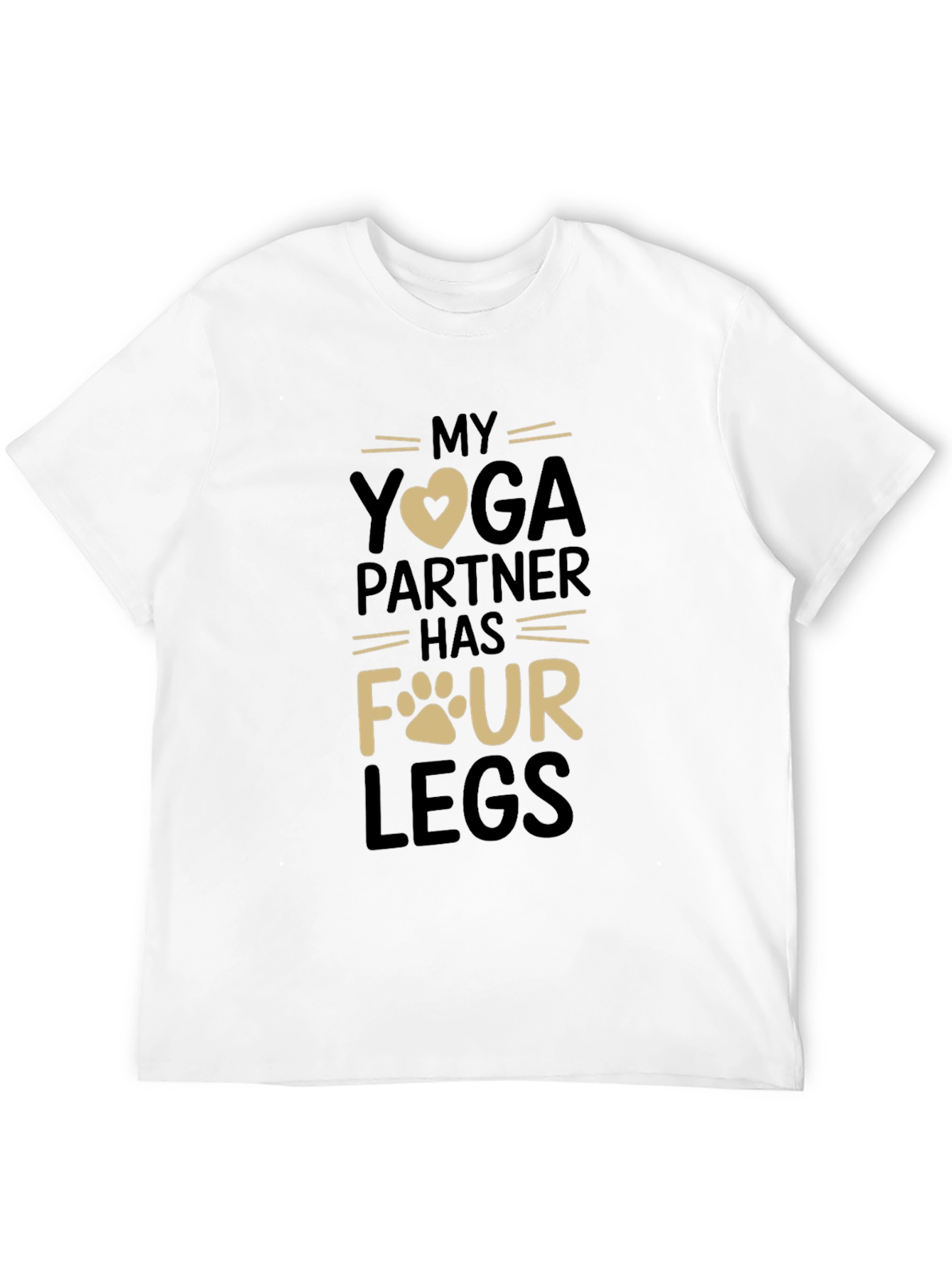 Black My Yoga Partner Has Four Legs T-Shirt view 12