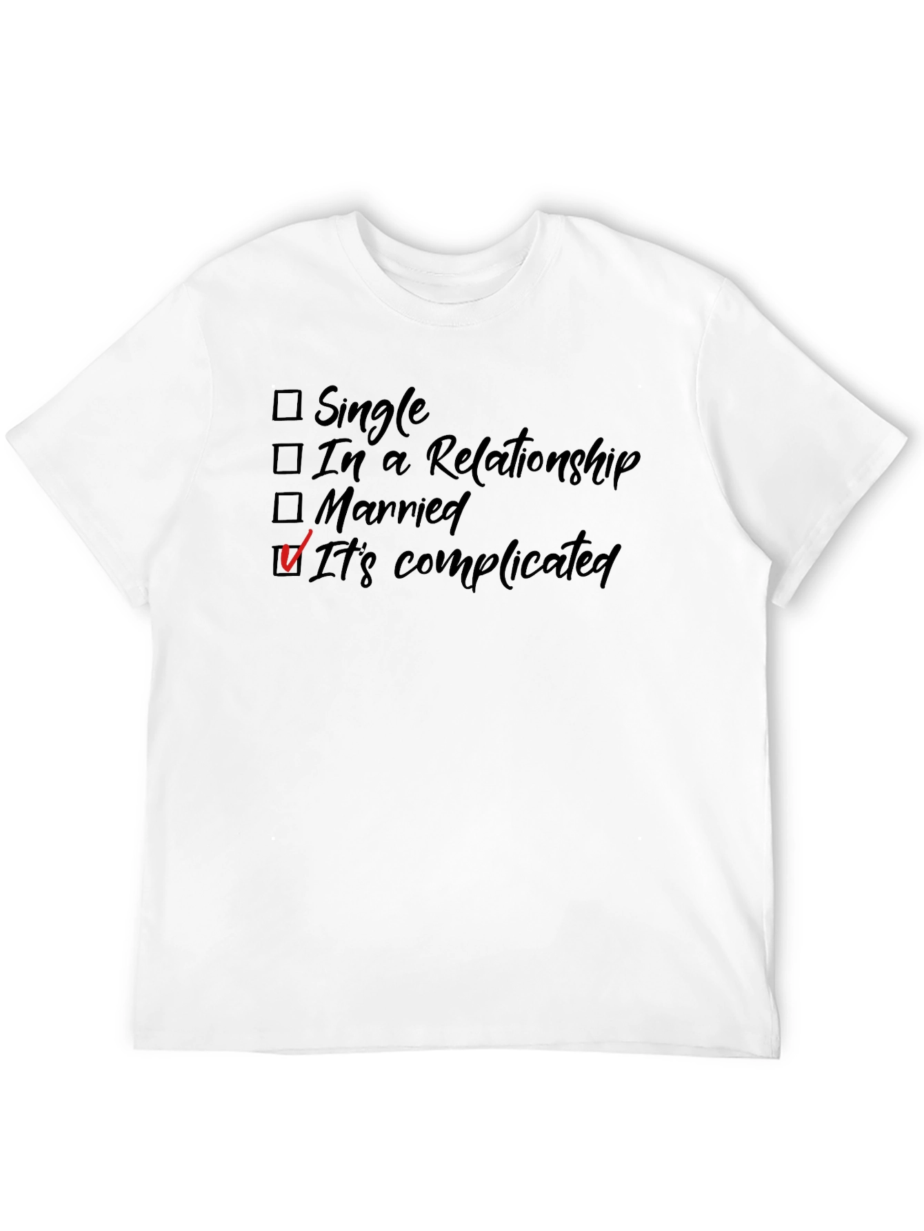 Black It's Complicated T-Shirt - Funny Relationship Status Tee view 12
