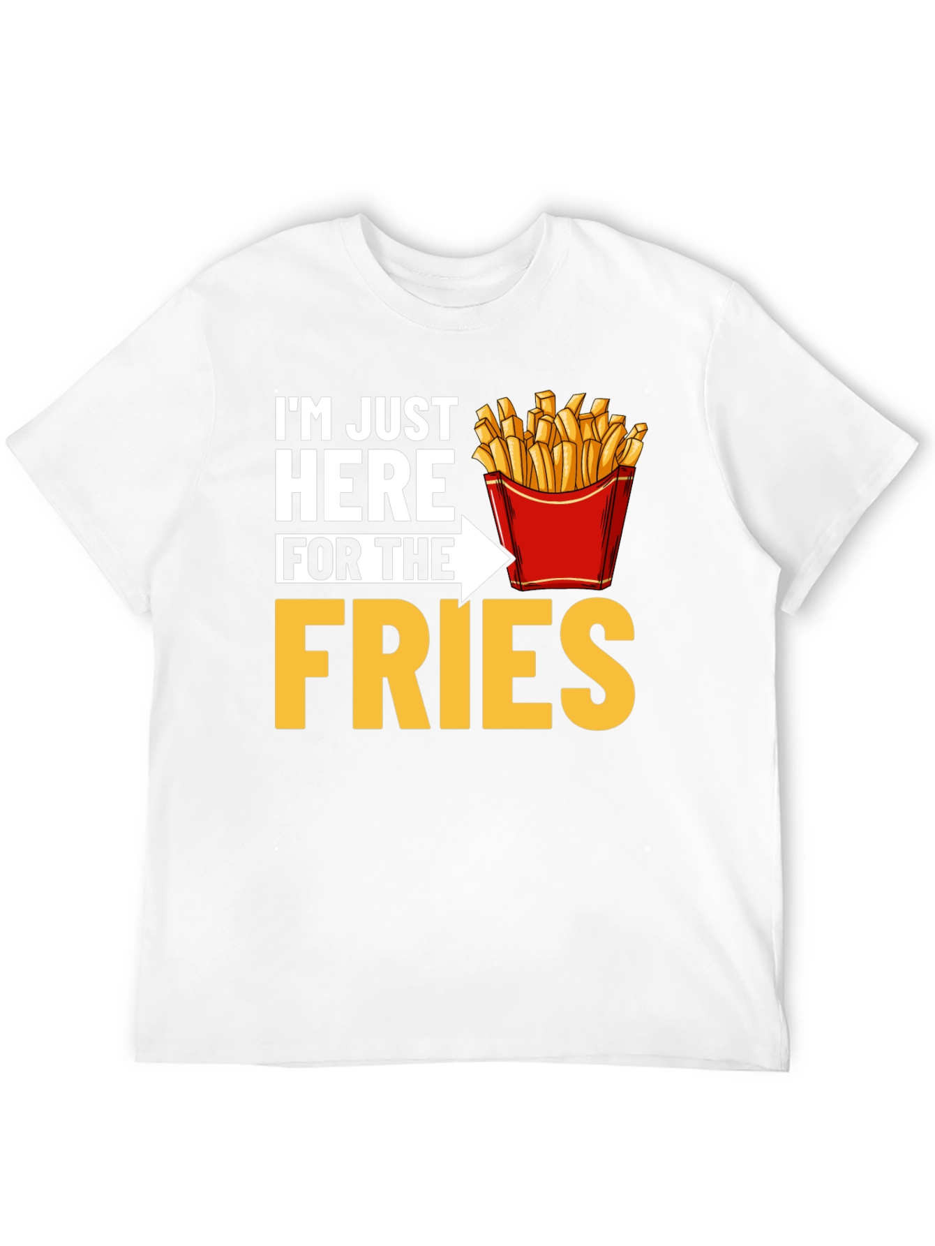 Black Just Here for the Fries Graphic T-Shirt view 12