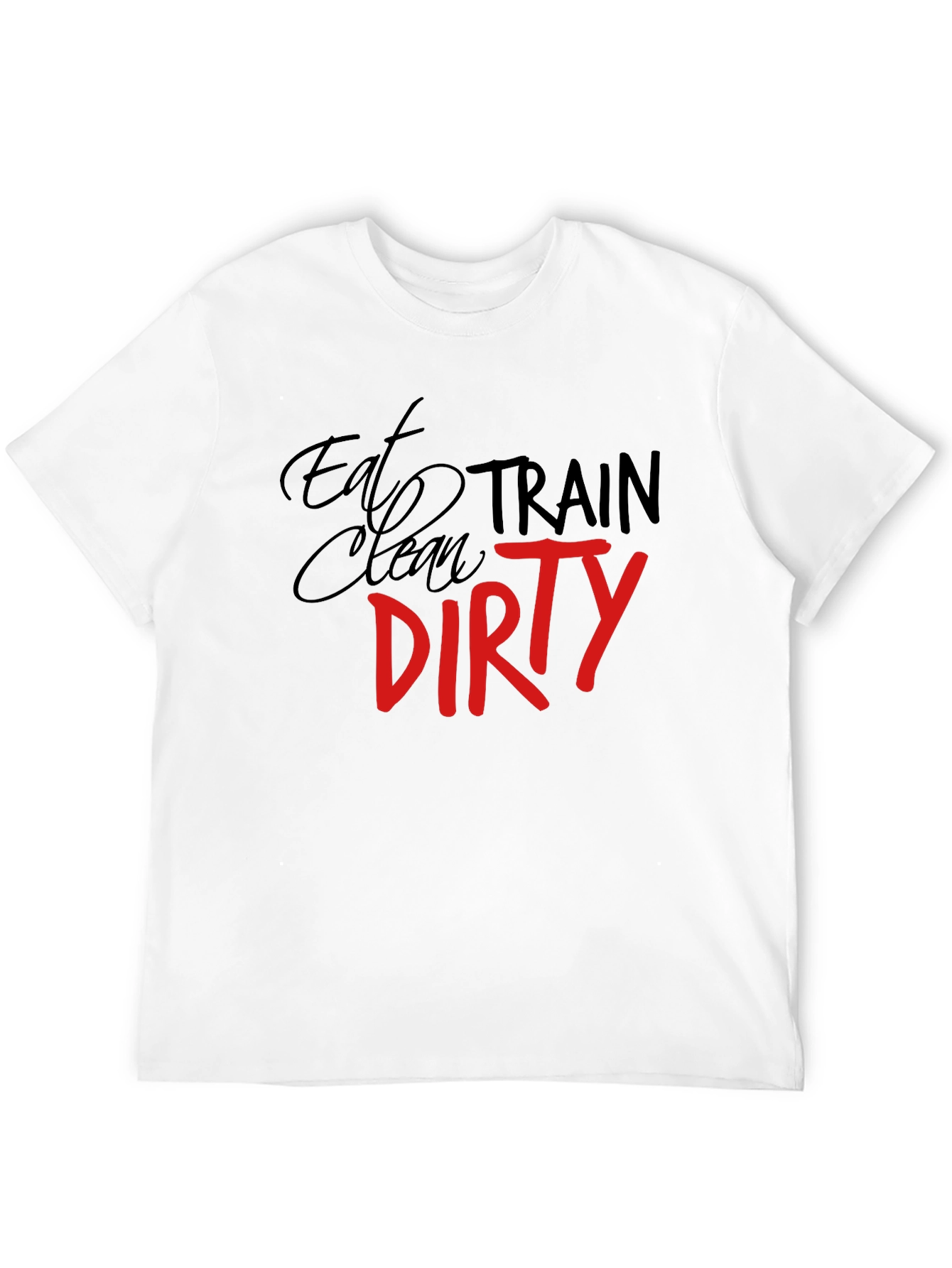 Black Eat Clean Train Dirty Graphic Tee view 12