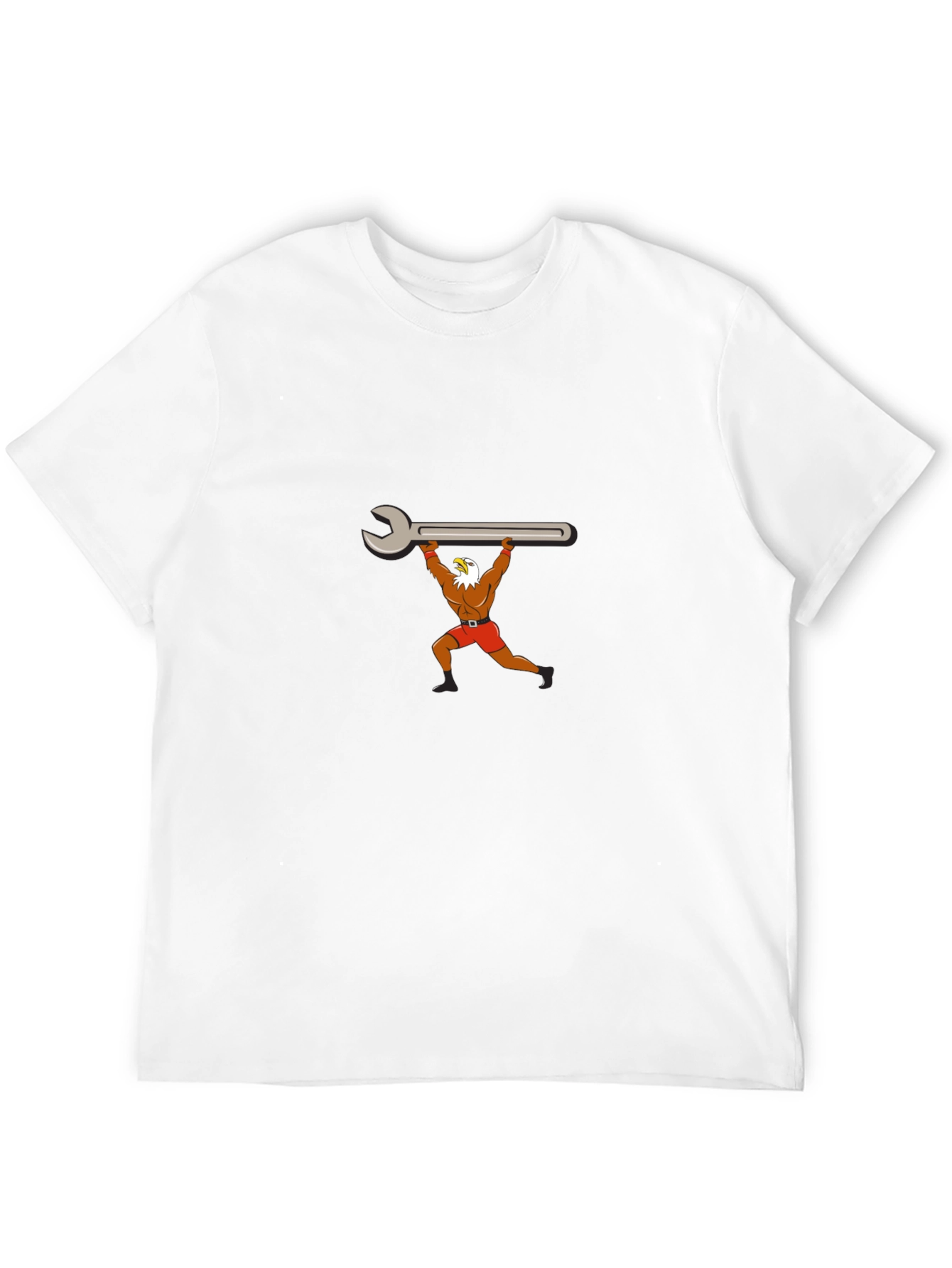 Black Eagle Mechanic T-Shirt - Weightlifting Wrench Design view 12