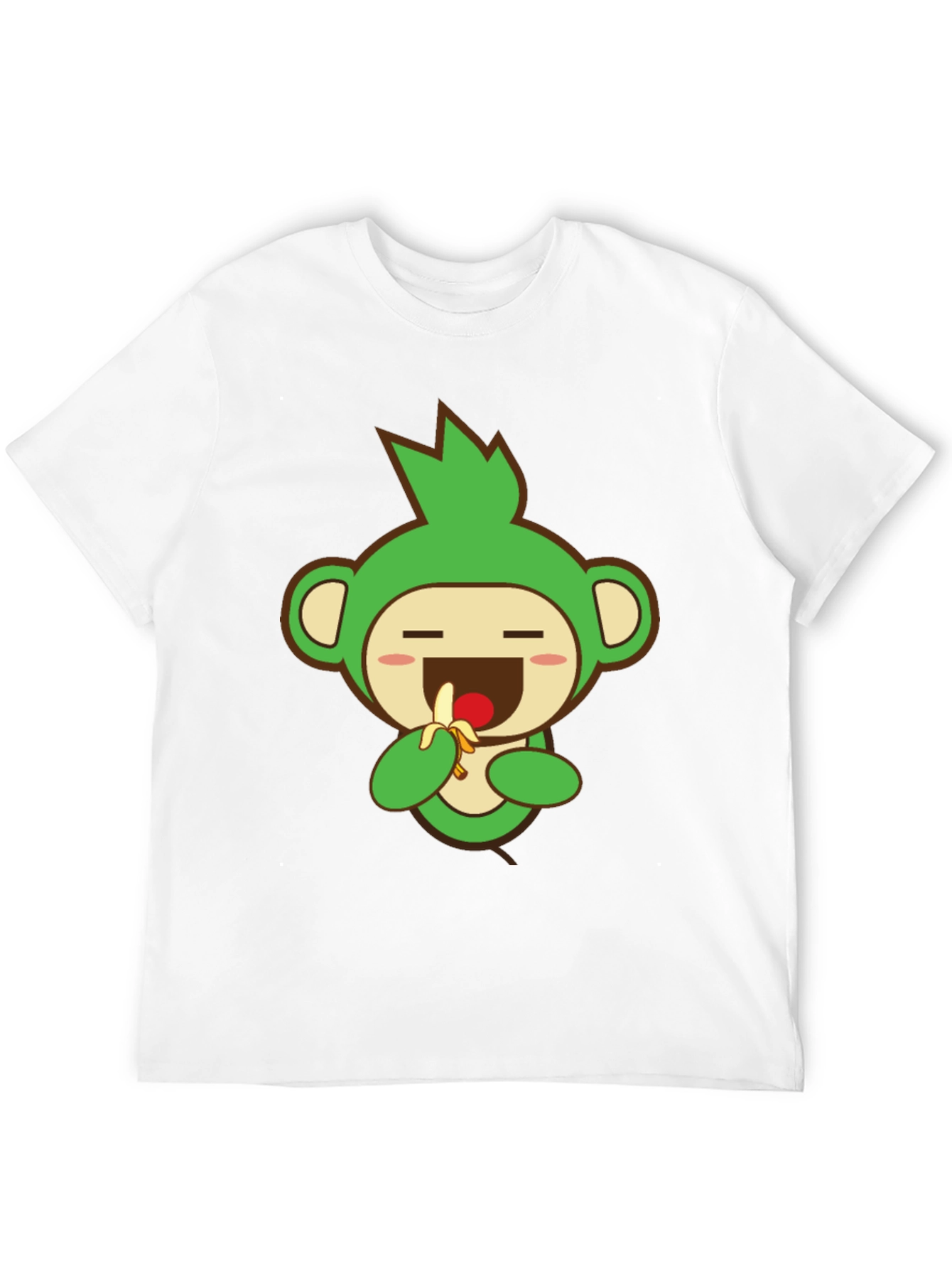 Black Cute Monkey Graphic Tee - Black Cotton Blend view 12