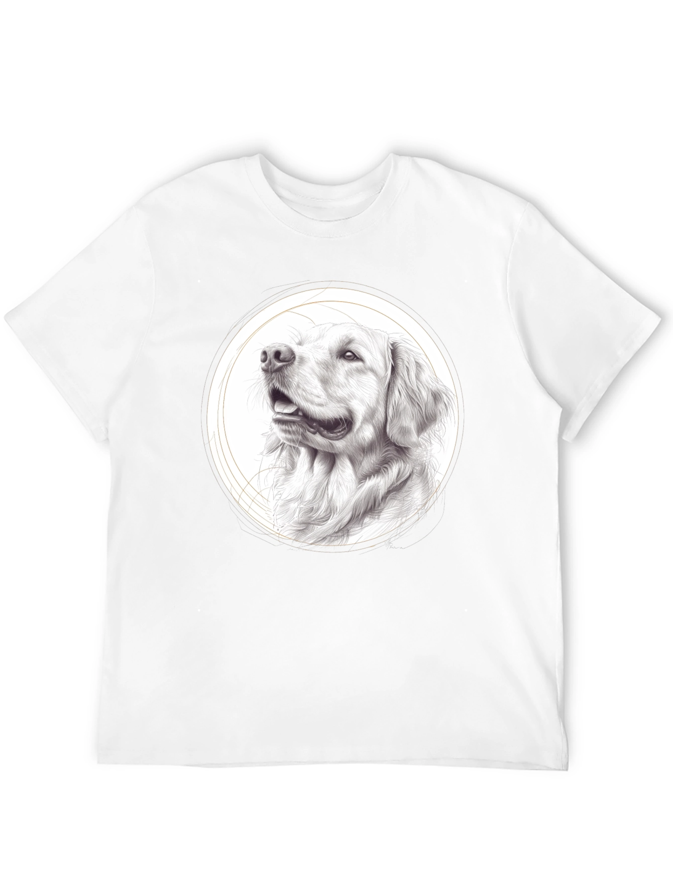 Black Dog Portrait Black T-Shirt - Artistic Pet Lover Tee view 12
