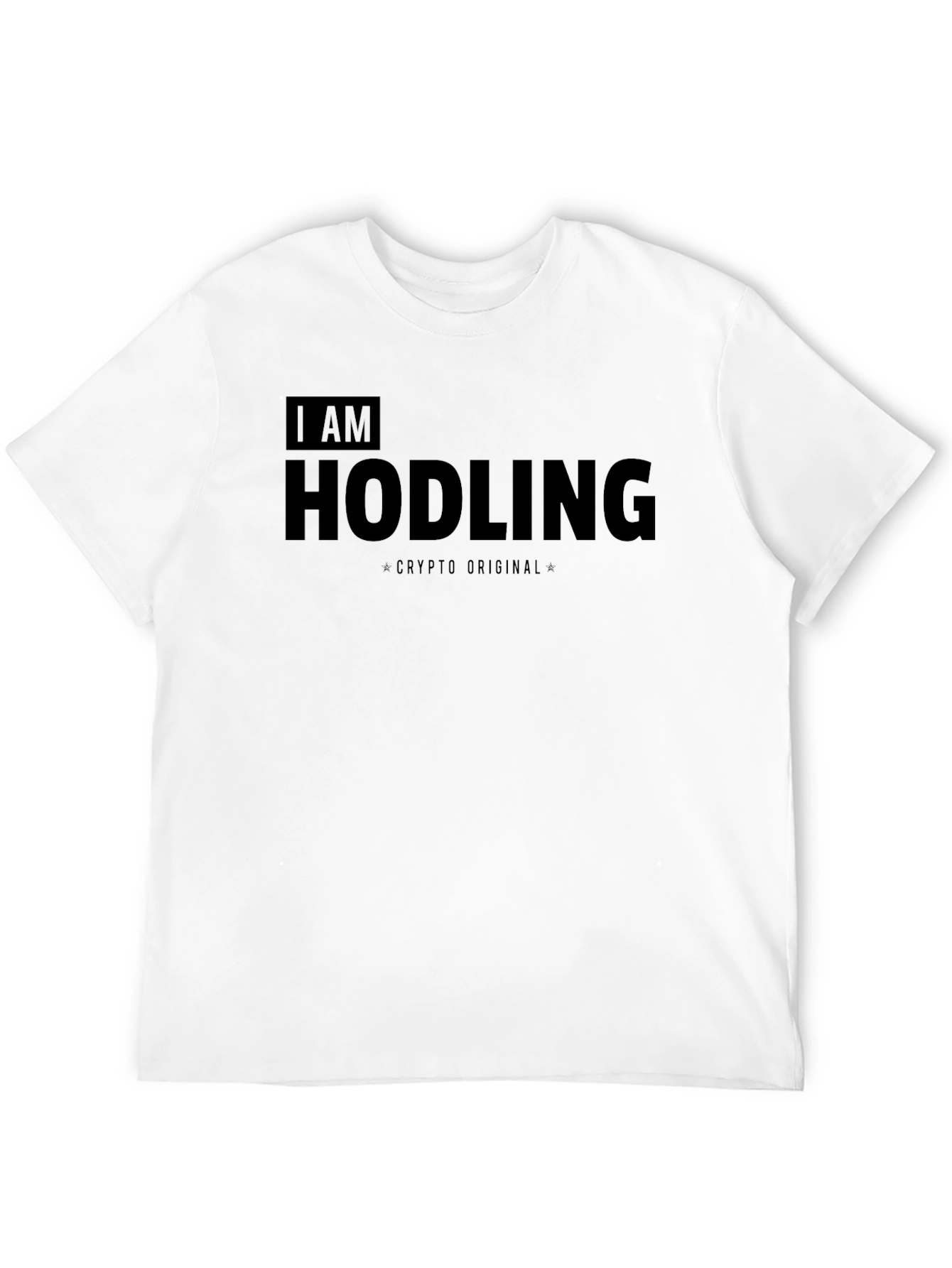 Black I AM HODLING Crypto Original T-Shirt view 12