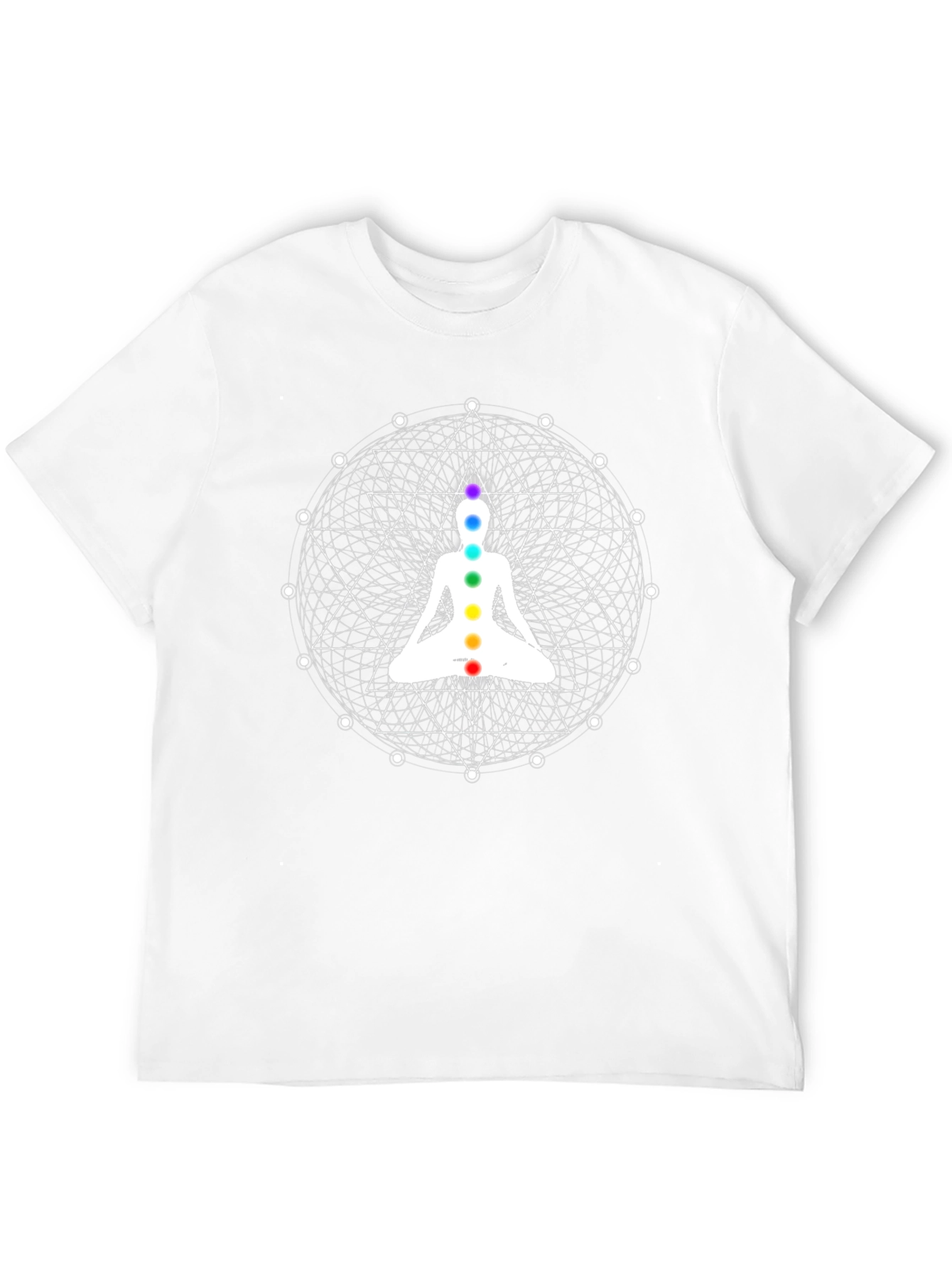 Black Chakra Meditation T-Shirt - Spiritual Yoga Tee view 12