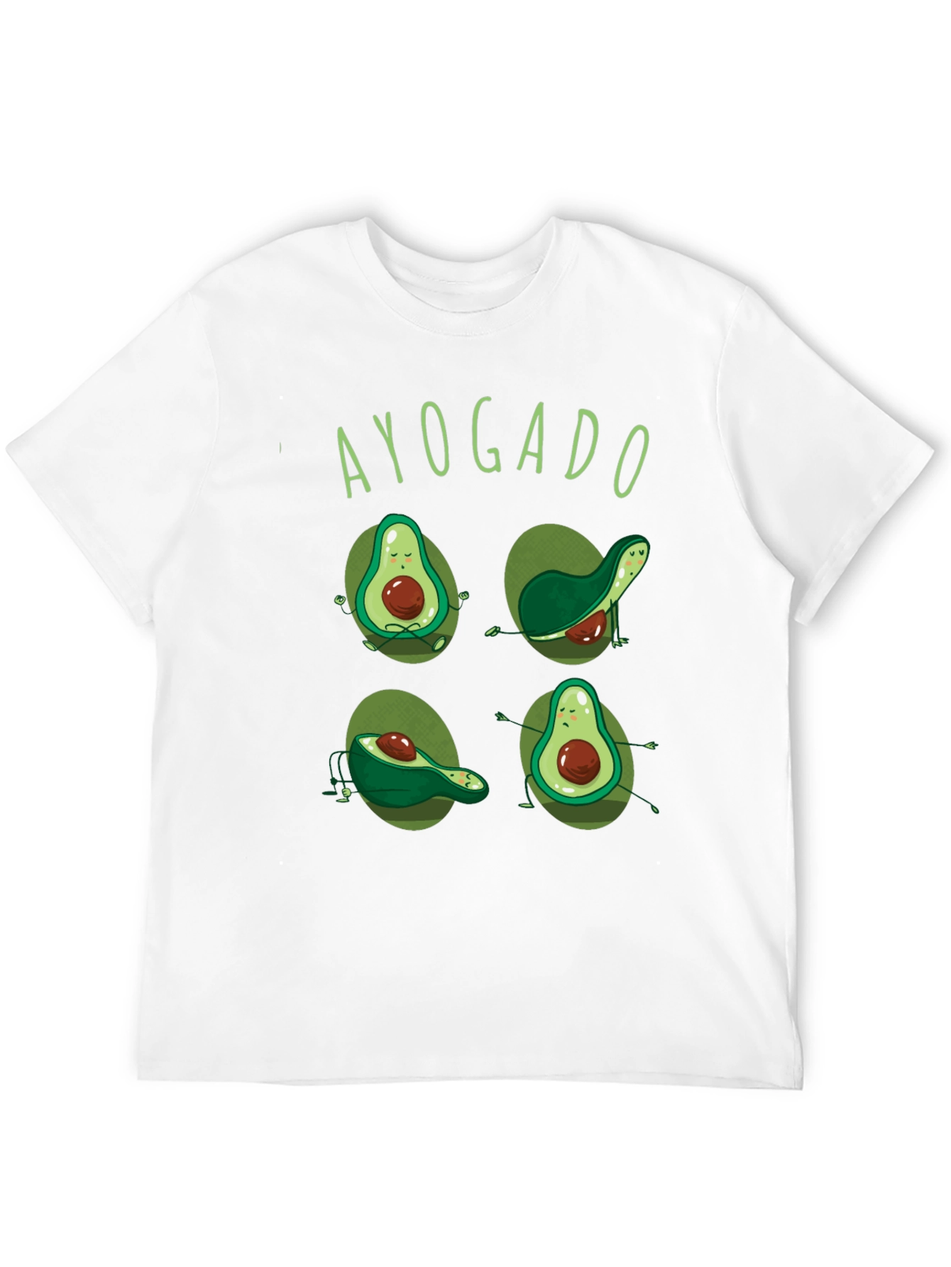 Black Ayogado Yoga Avocado Funny Graphic T-Shirt view 12