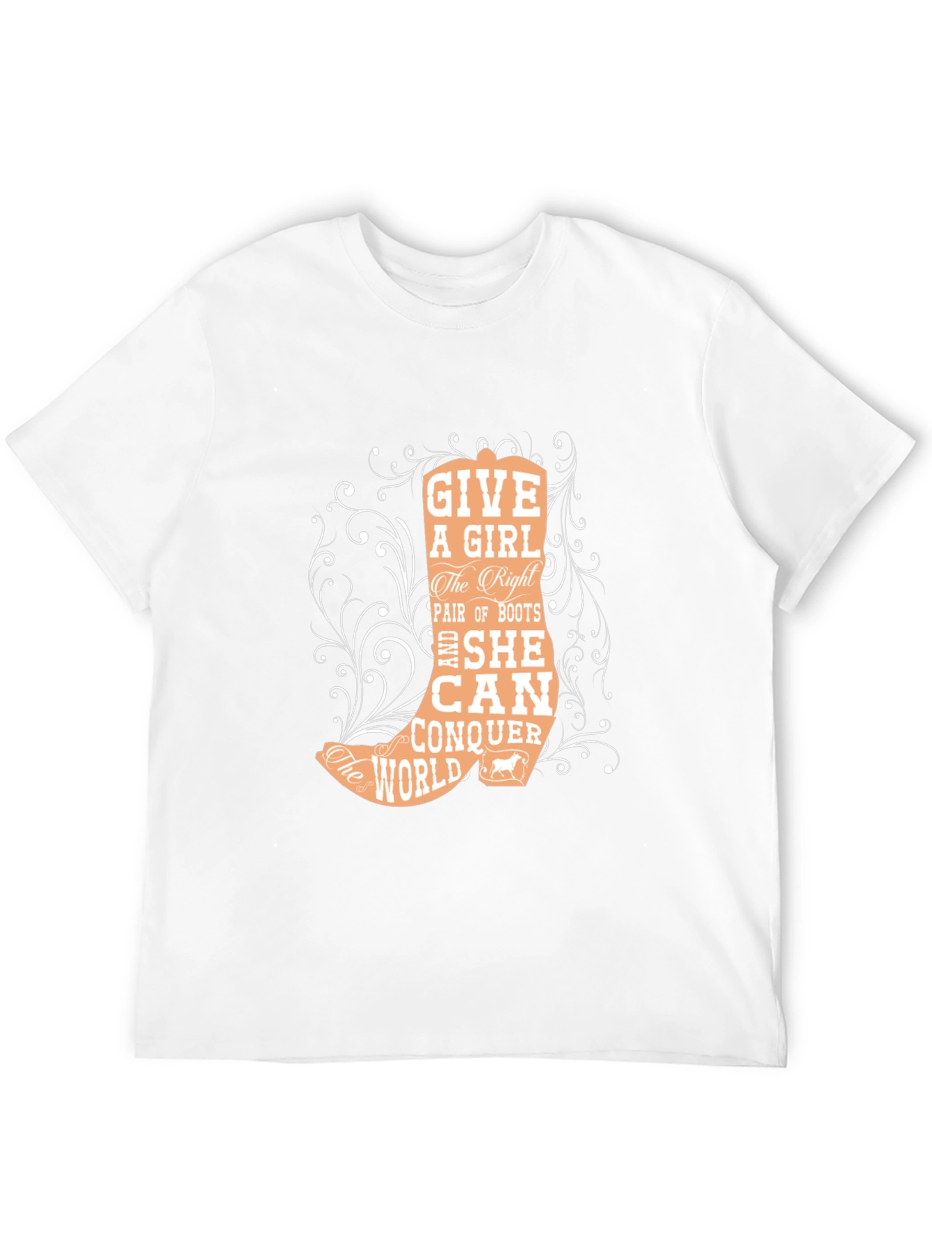 Cowgirl Boots T-Shirt: Conquer The World - 12