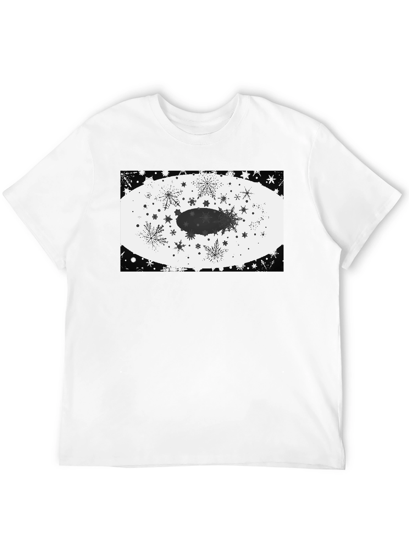 Black Snowflake Zeppelin Graphic Tee - Stylish Cotton Shirt view 12