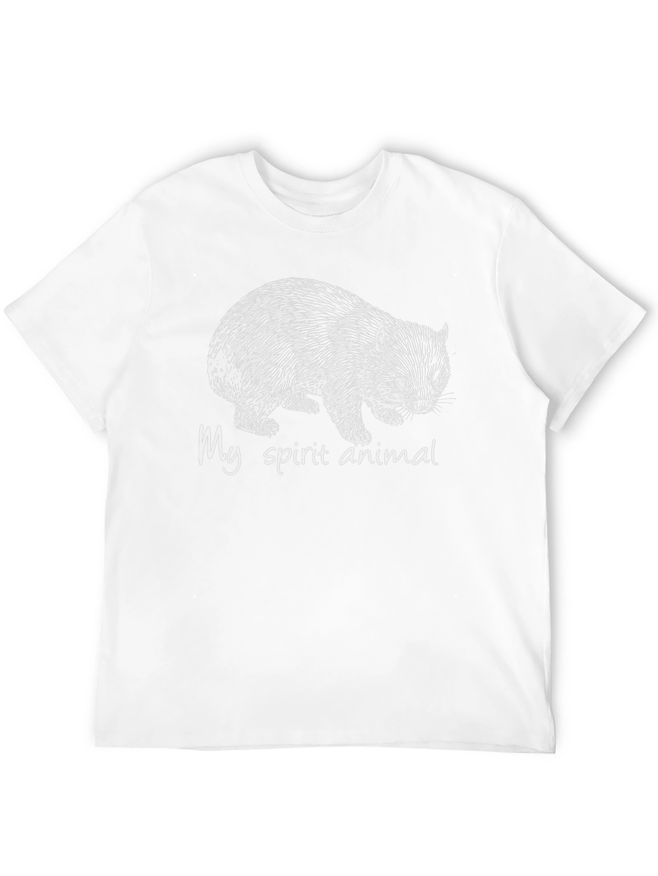 Black Wombat Spirit Animal Graphic T-Shirt view 12