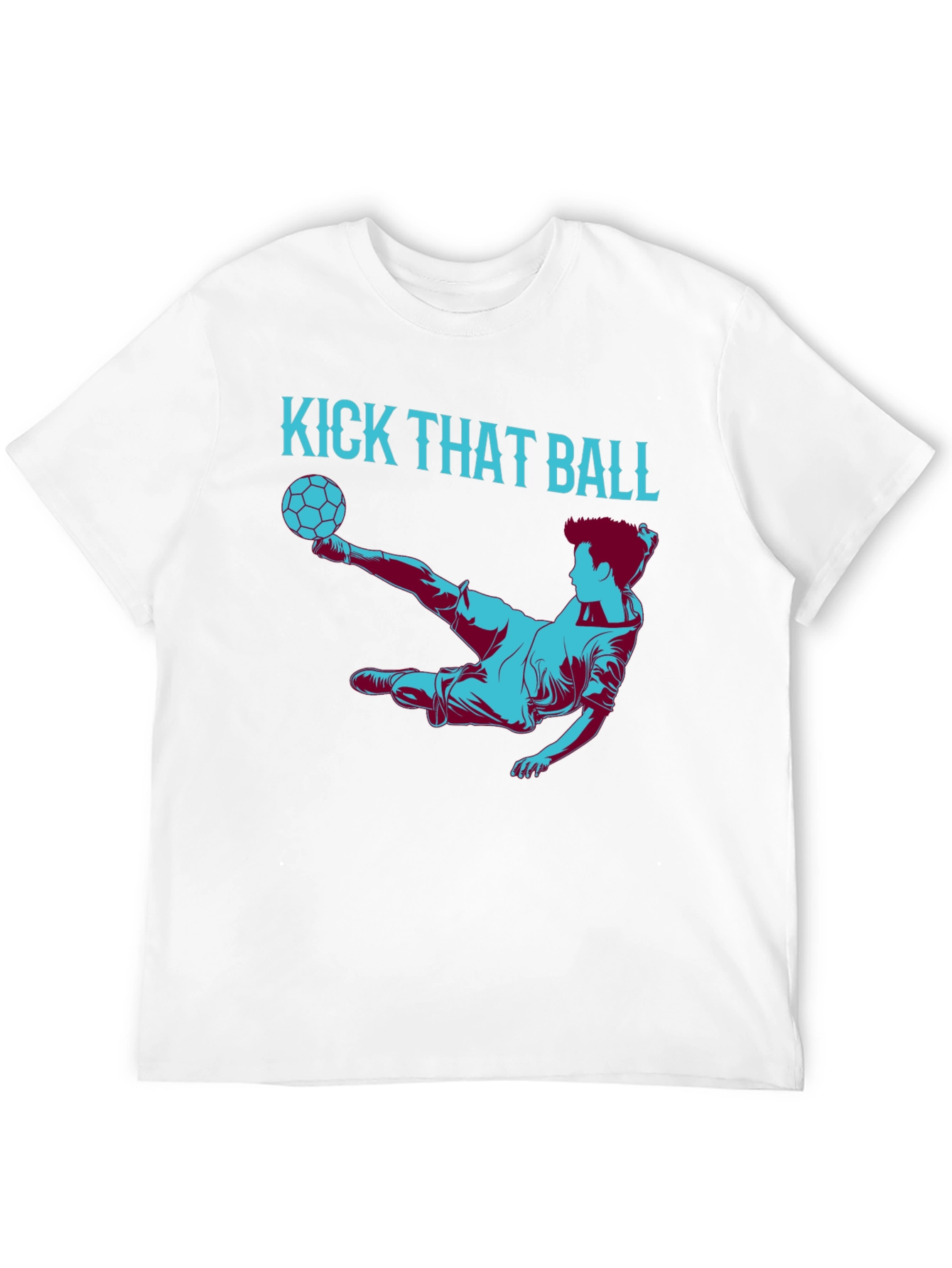 Black Kick That Ball Graphic Tee - Soccer Fan T-Shirt view 12