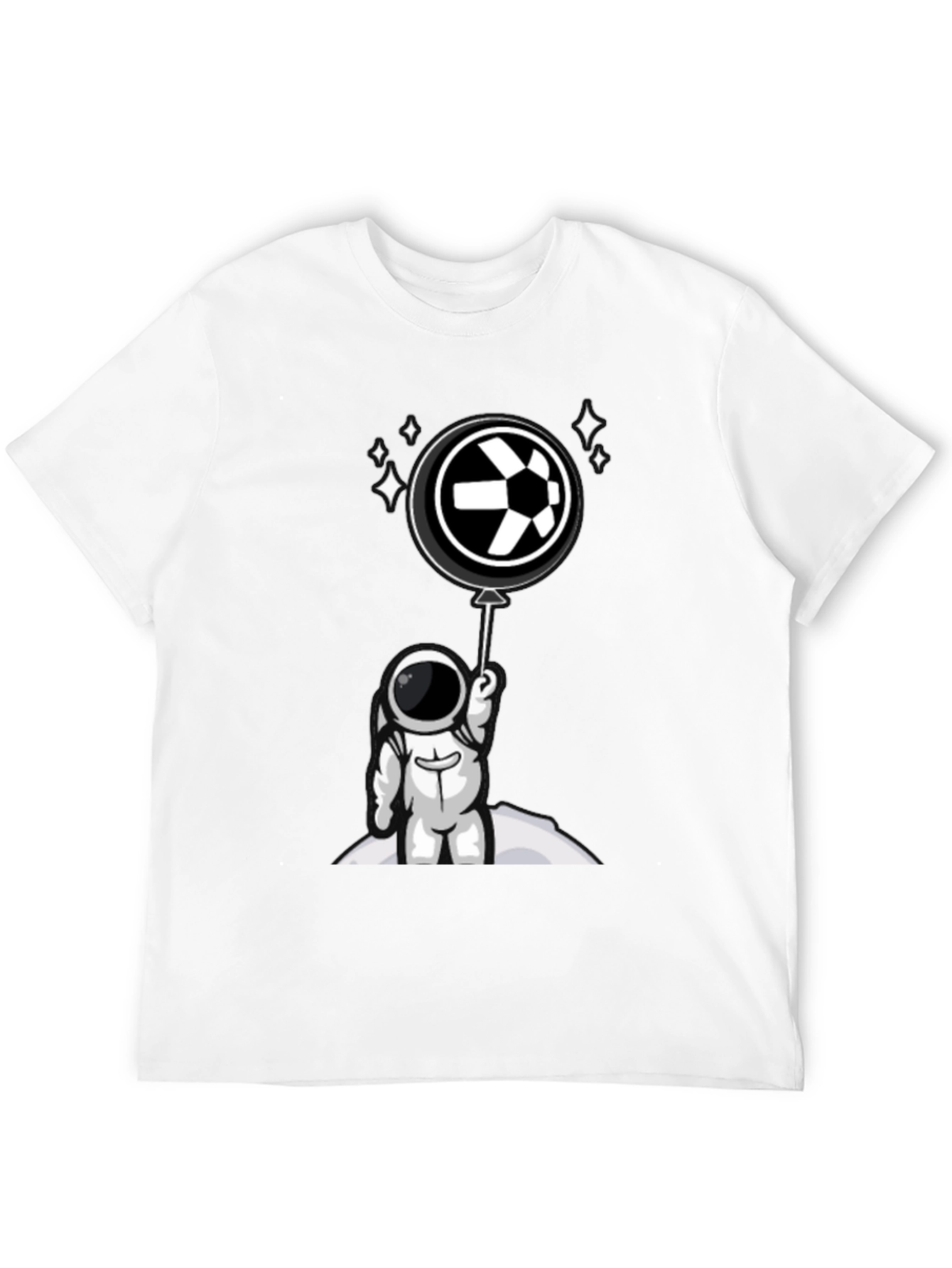 Black Astronaut Soccer T-Shirt - Space Football Fan Apparel view 12