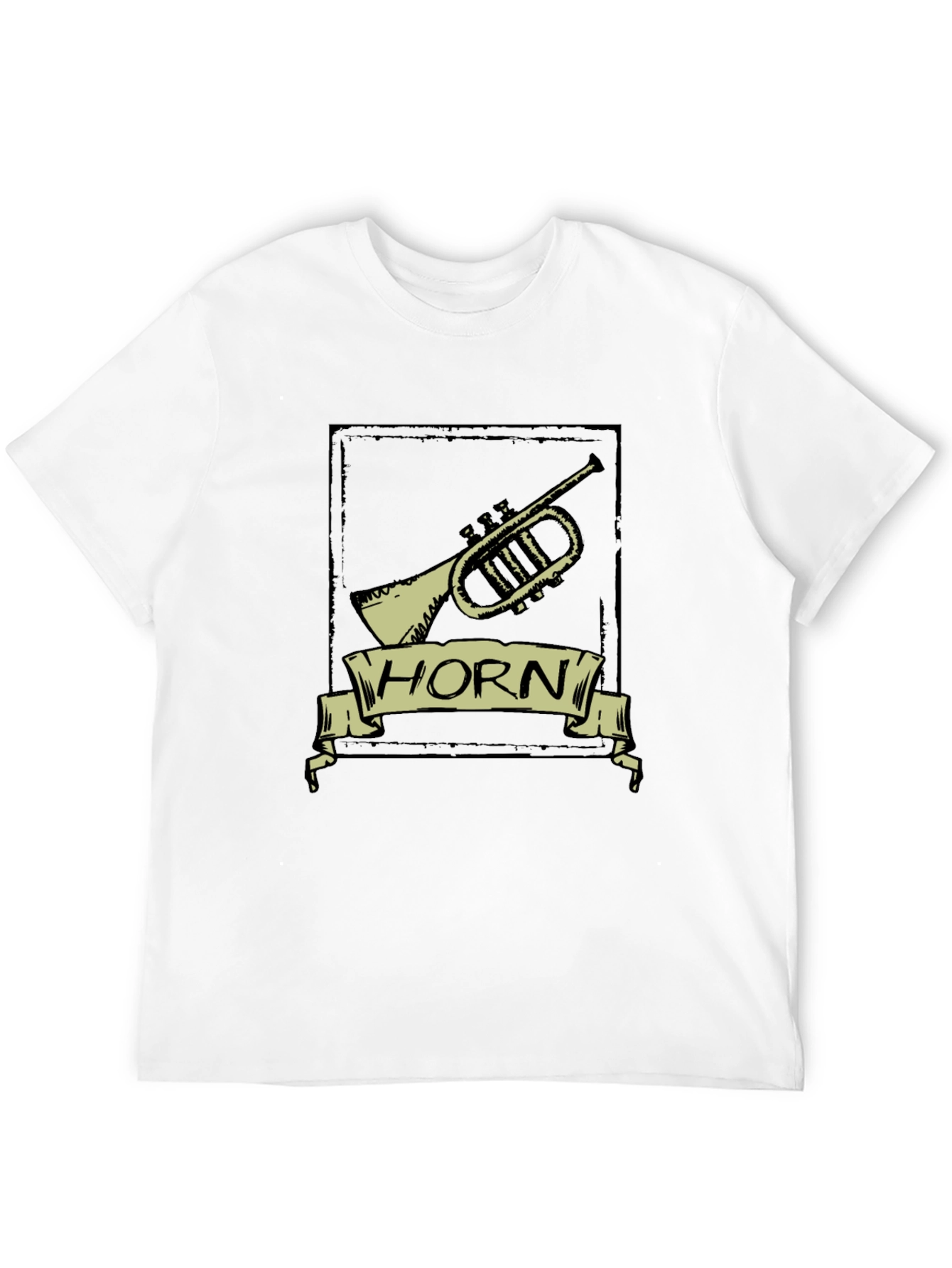 Black Vintage Horn T-Shirt - Musical Instrument Tee view 12